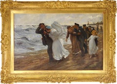 The Sailor’s Wedding.Significant Victorian Painting.Royal Academy Exhibited 1876