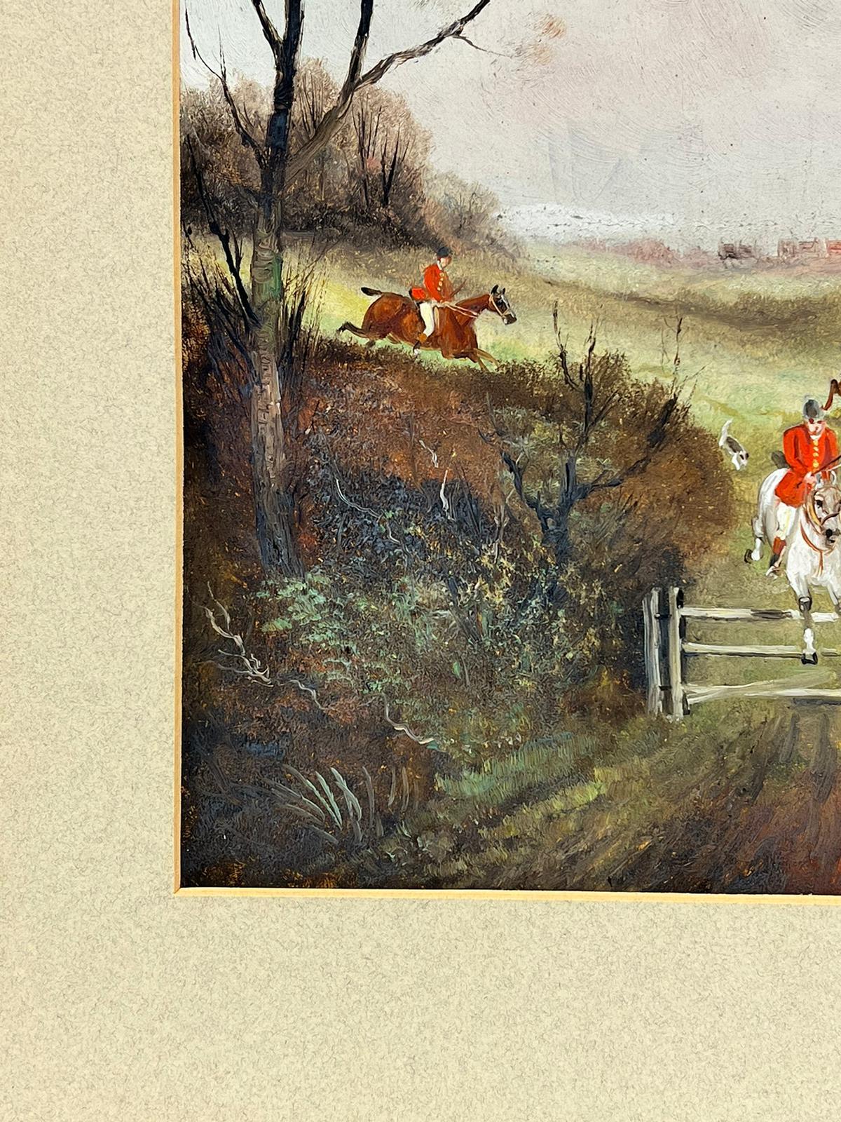 fox hunting oil painting