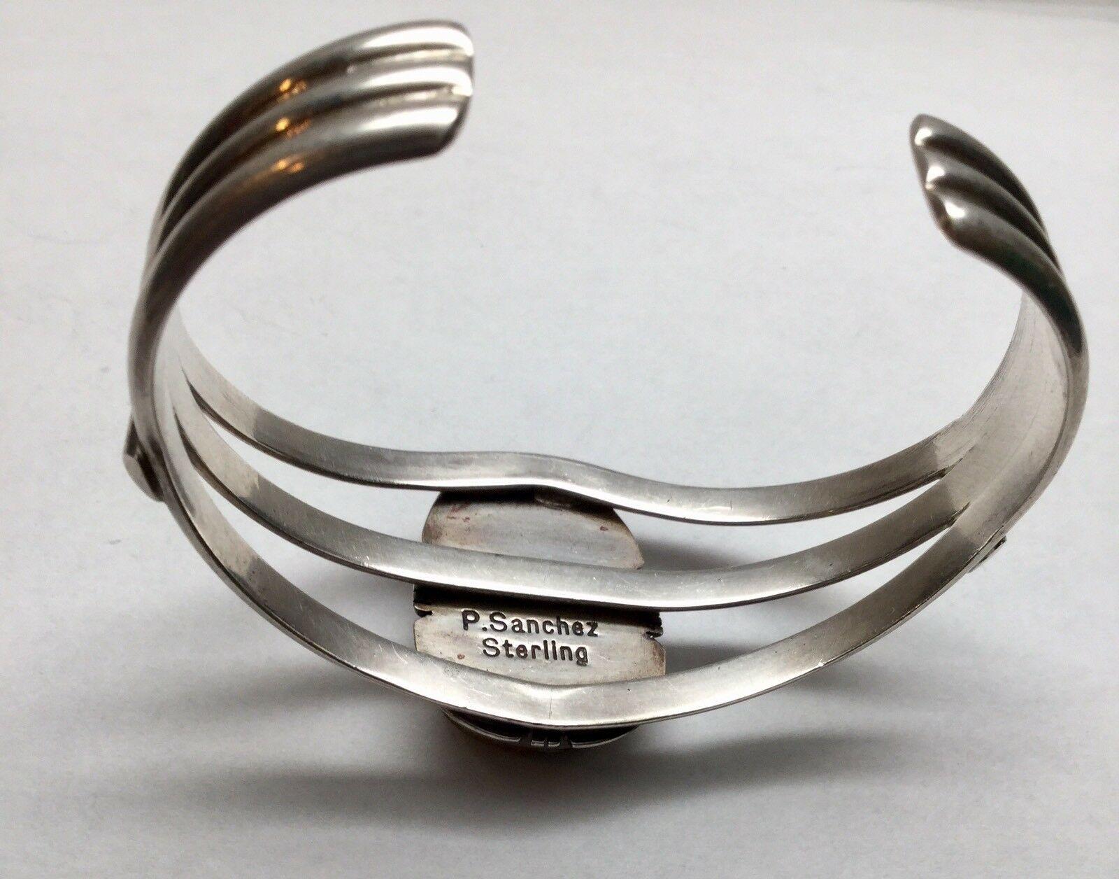 Philip Sanchez Navajo Royston Ribbon Türkis Sterling Silber Armband 1