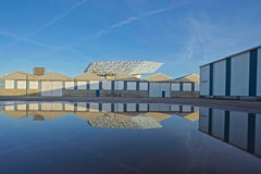BOAT HOUSE REFLECTION  ZAHA HADID - CONTEMPORARY PHOTOGRAPHY - BY PHILIP SHALAM