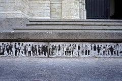 CHURCH GOERS - CONTEMPORARY PHOTOGRAPHY - COLOUR PHOTOGRAPH - GRAFFITI
