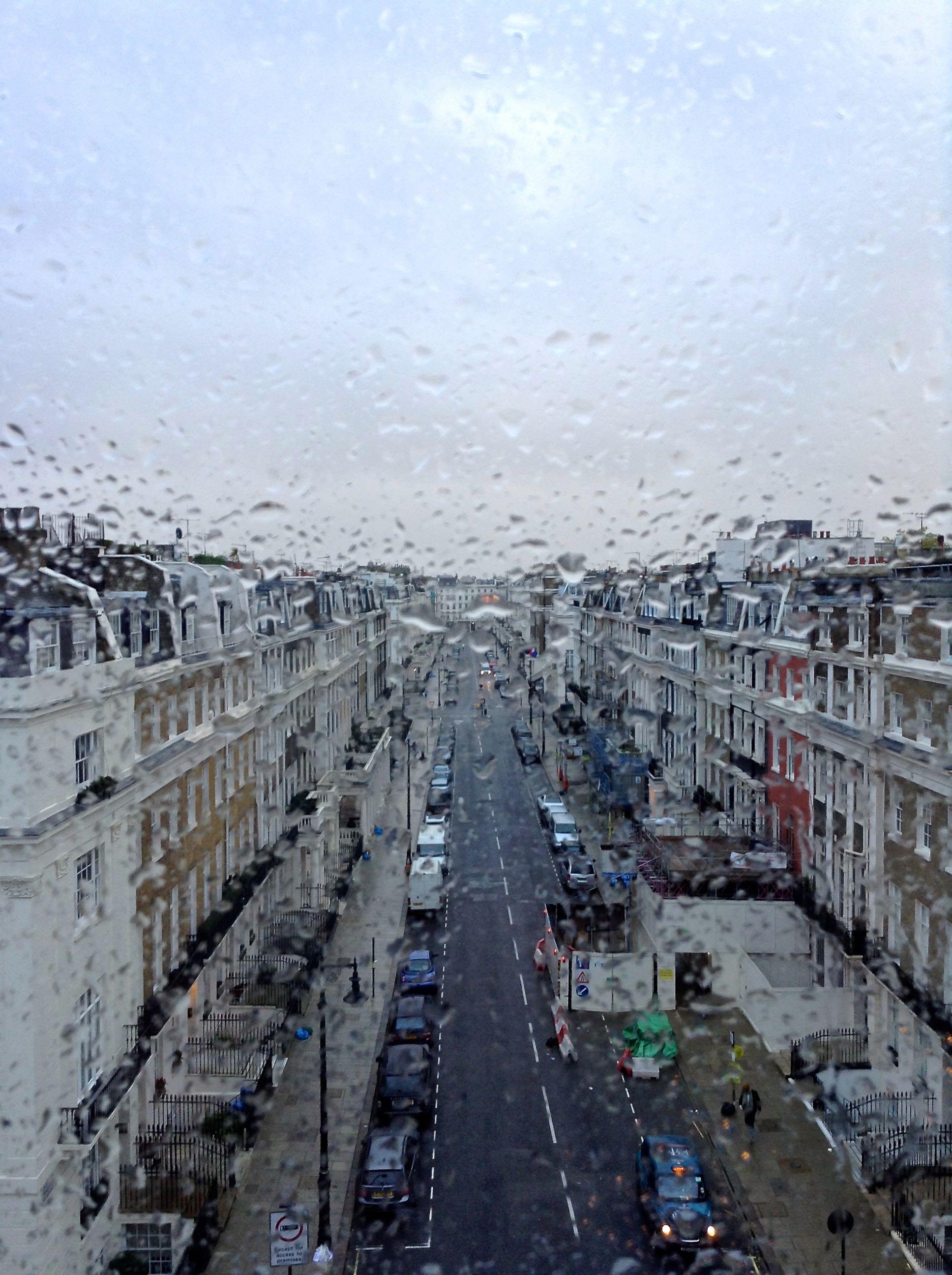 Philip Shalam Landscape Photograph - HOMAGE TO LONDON RAIN - CONTEMPORARY PHOTO - COLOUR PHOTO - WINDOW - CITY - VIEW