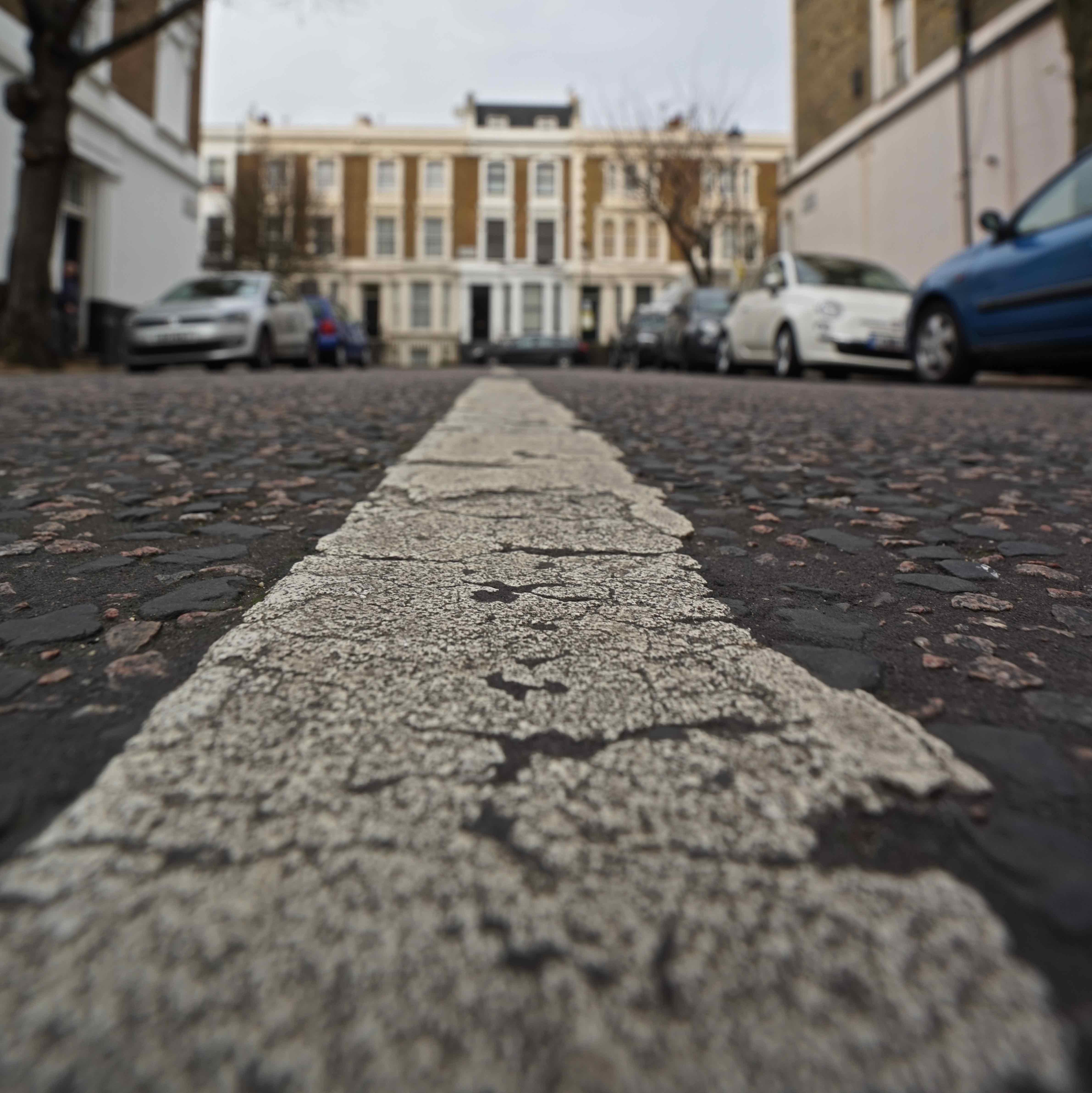 LINE ART - 9 INDIVIDUAL PHOTOS OF STREET LINES BY PHOTOGRAPHER PHILIP SHALAM  For Sale 1