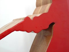 Free Standing Sculpture "Cowboy" Double Sided Red