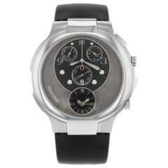 Philip Stein Chronograph Stainless Steel Black Quartz Men's Watch 9-CRB3-CB