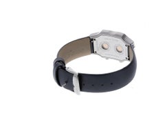 Philip Stein Diamond Watch with Black Dials and Black Satin Strap