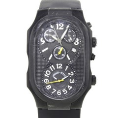 Montre pour homme Philip Stein Signature Chronographe Noir PVD Acier Quartz 3B-NBY-RB