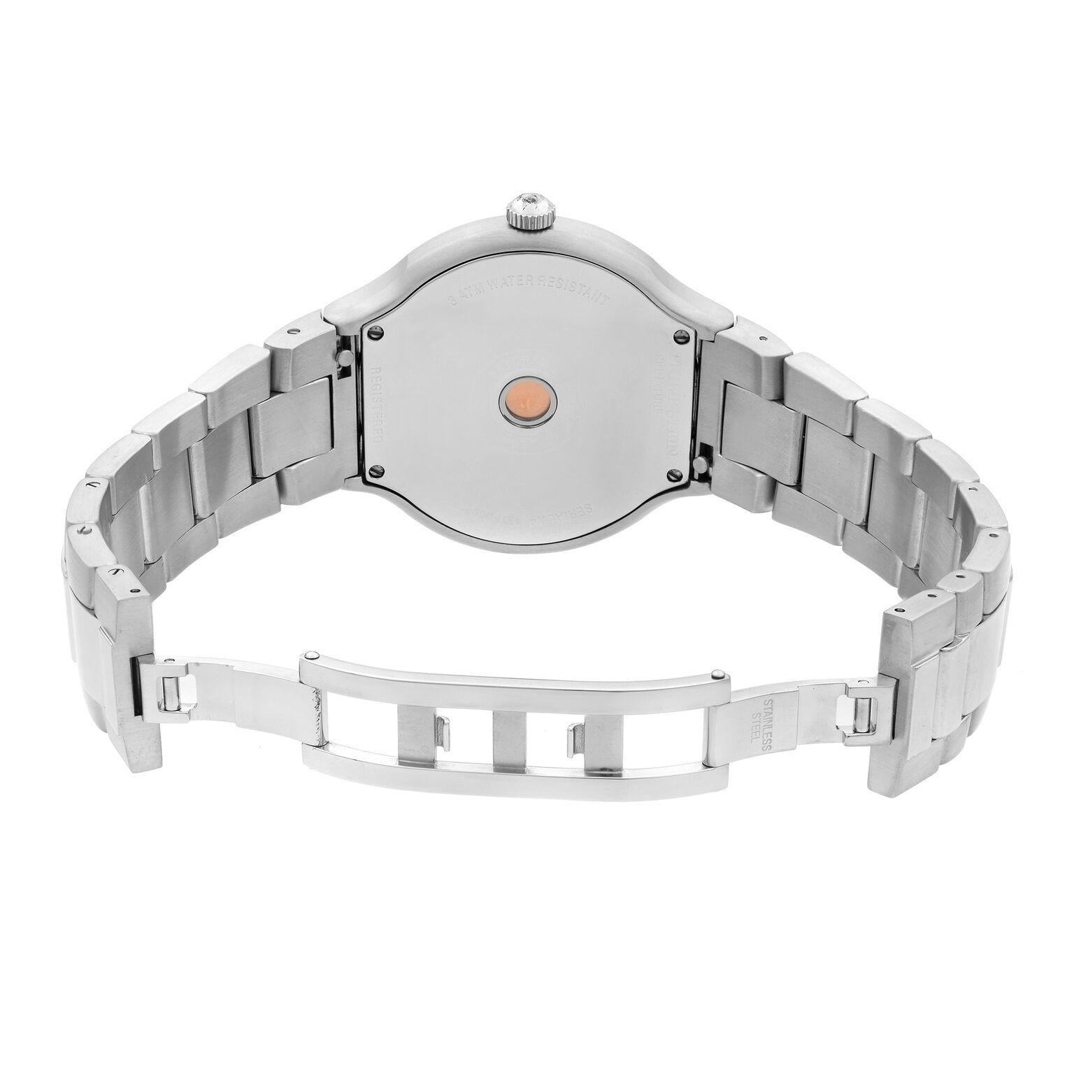 Philip Stein Montre pour homme Signature Novalties en acier et quartz 43-MBW-SS Bon état - En vente à New York, NY