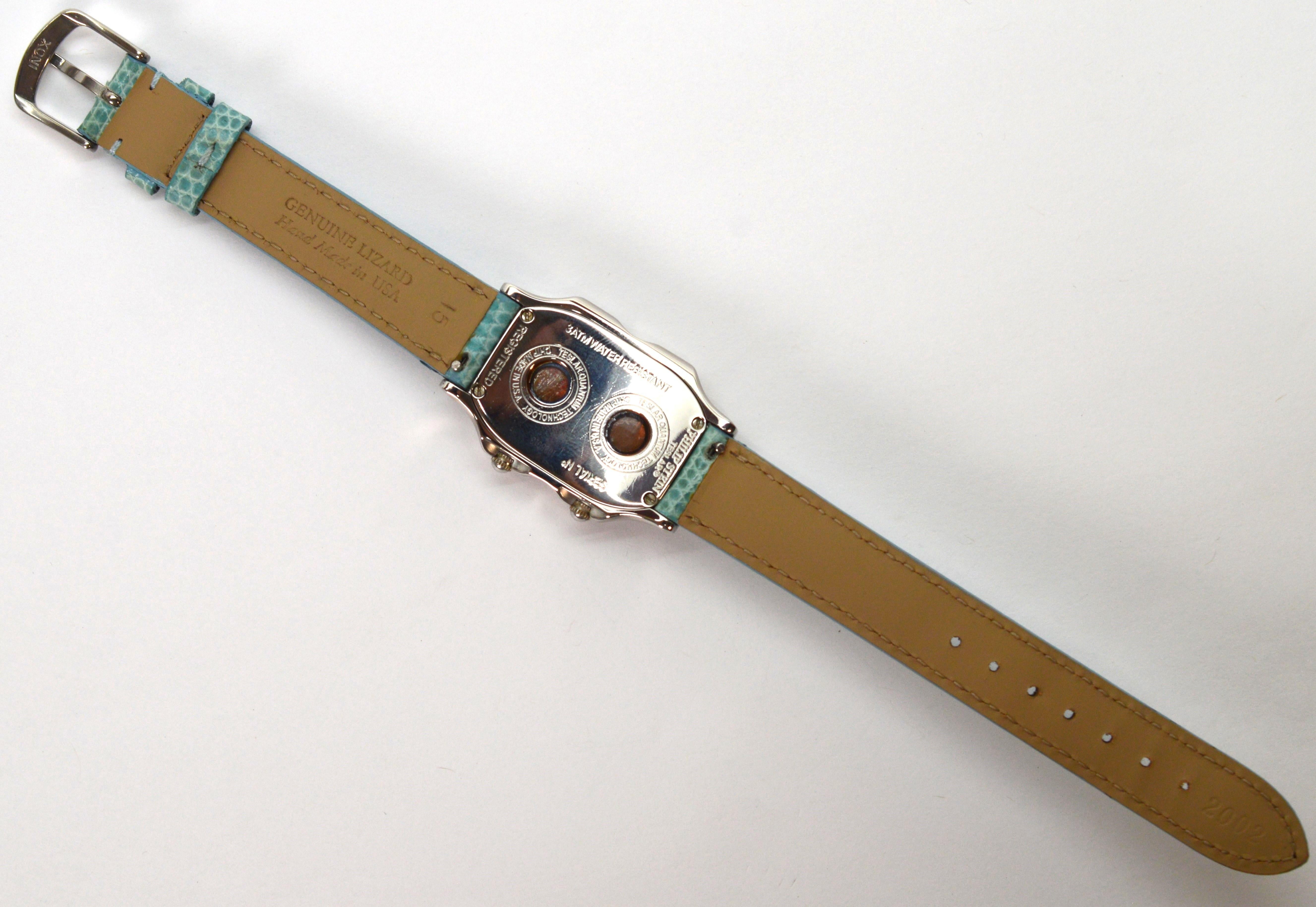 Philip Stein Signature Teslar Signature Dual Time Zone Ladies Wrist Watch For Sale 1