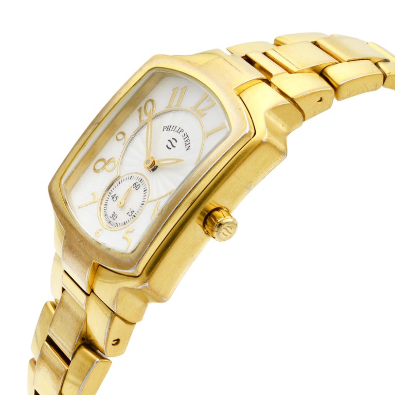 Philip Stein Signature White MOP Dial Gold Tone Steel Ladies Watch 21GP FW For Sale at 1stDibs philip stein mini philip stein two tone ladies watch philip stein watches