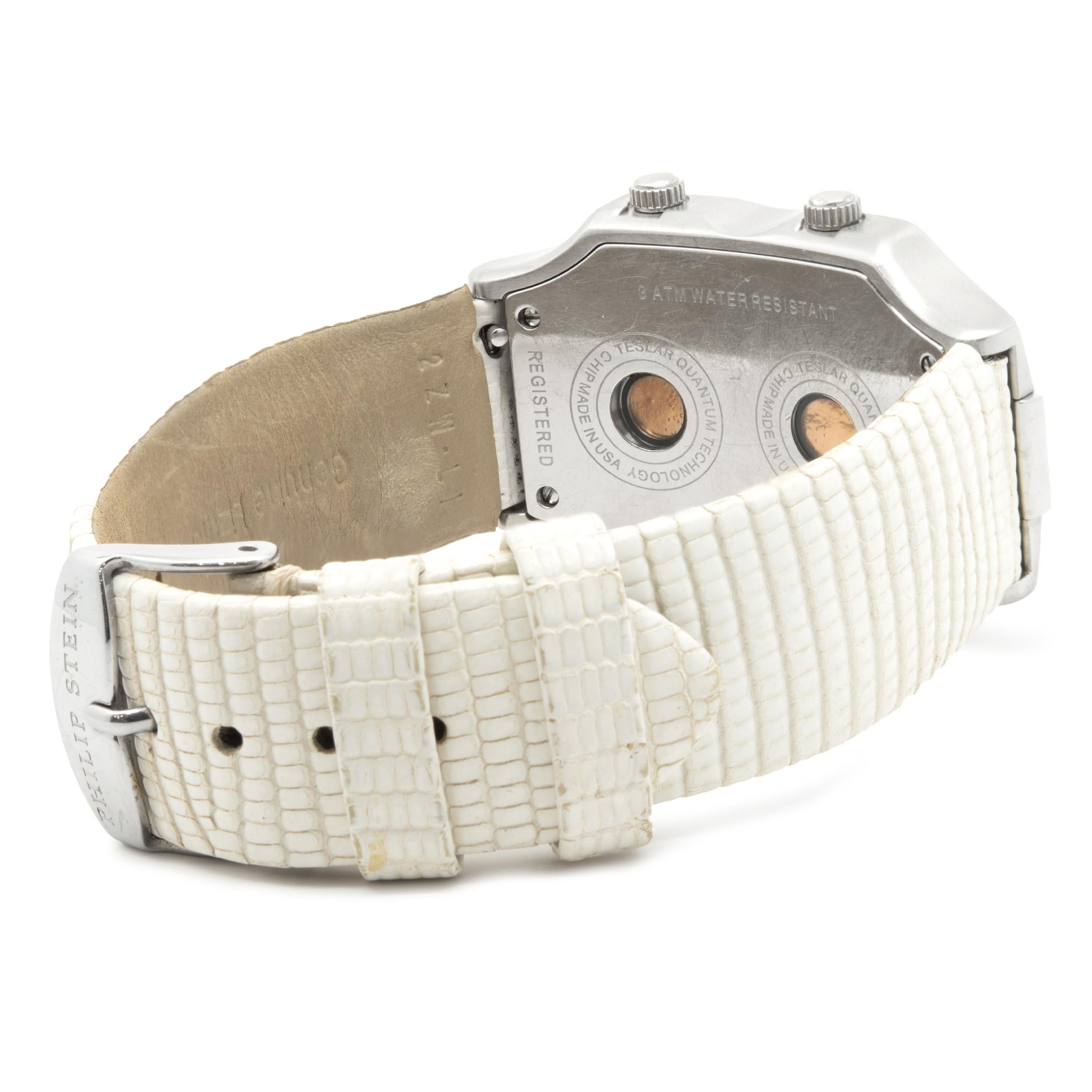 Philip Stein Edelstahl-Diamant Teslar (Rundschliff)