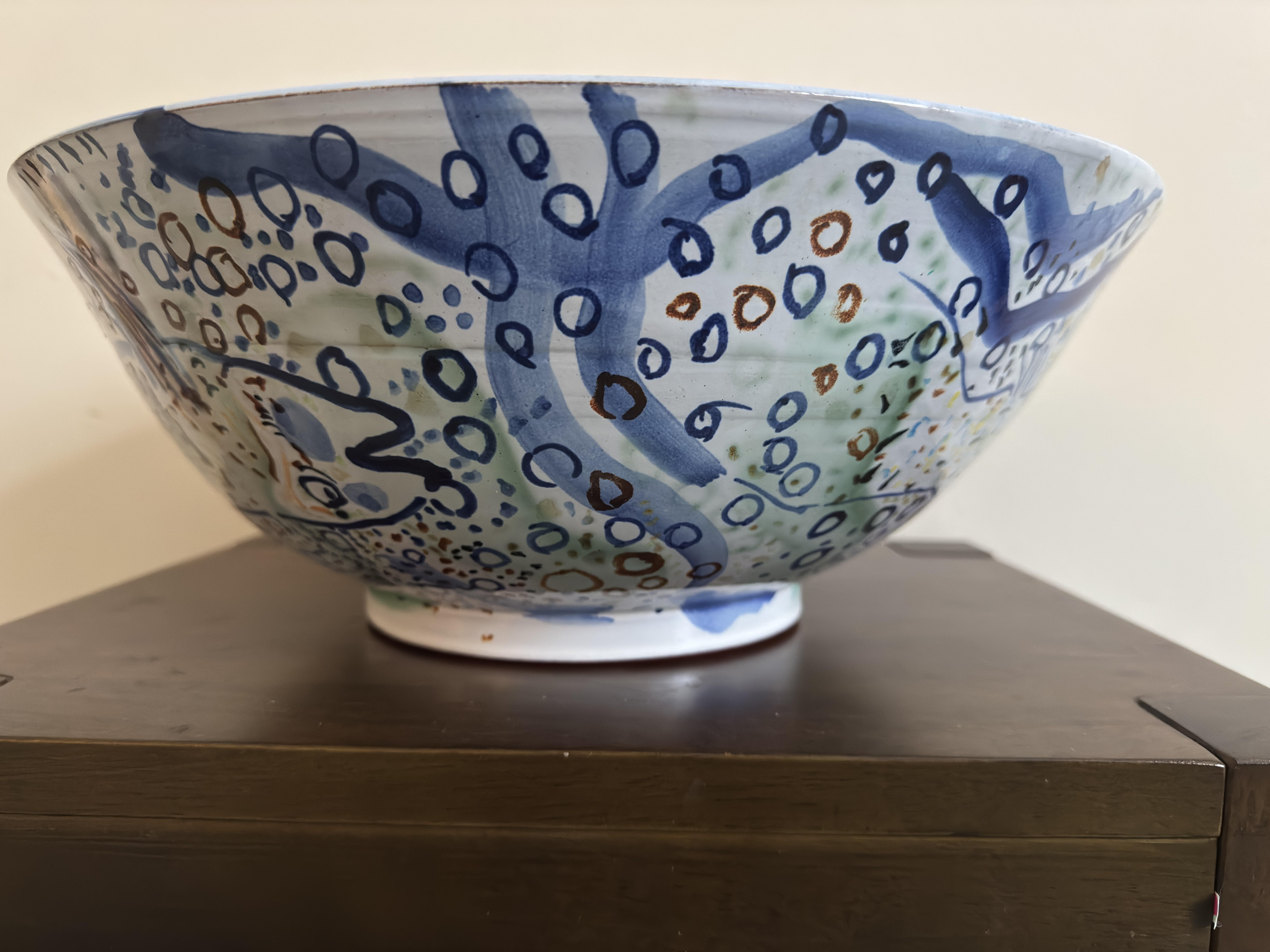 Philip Sutton Ceramic Bowl - 'Dragonfly'  circa 1990 For Sale 4