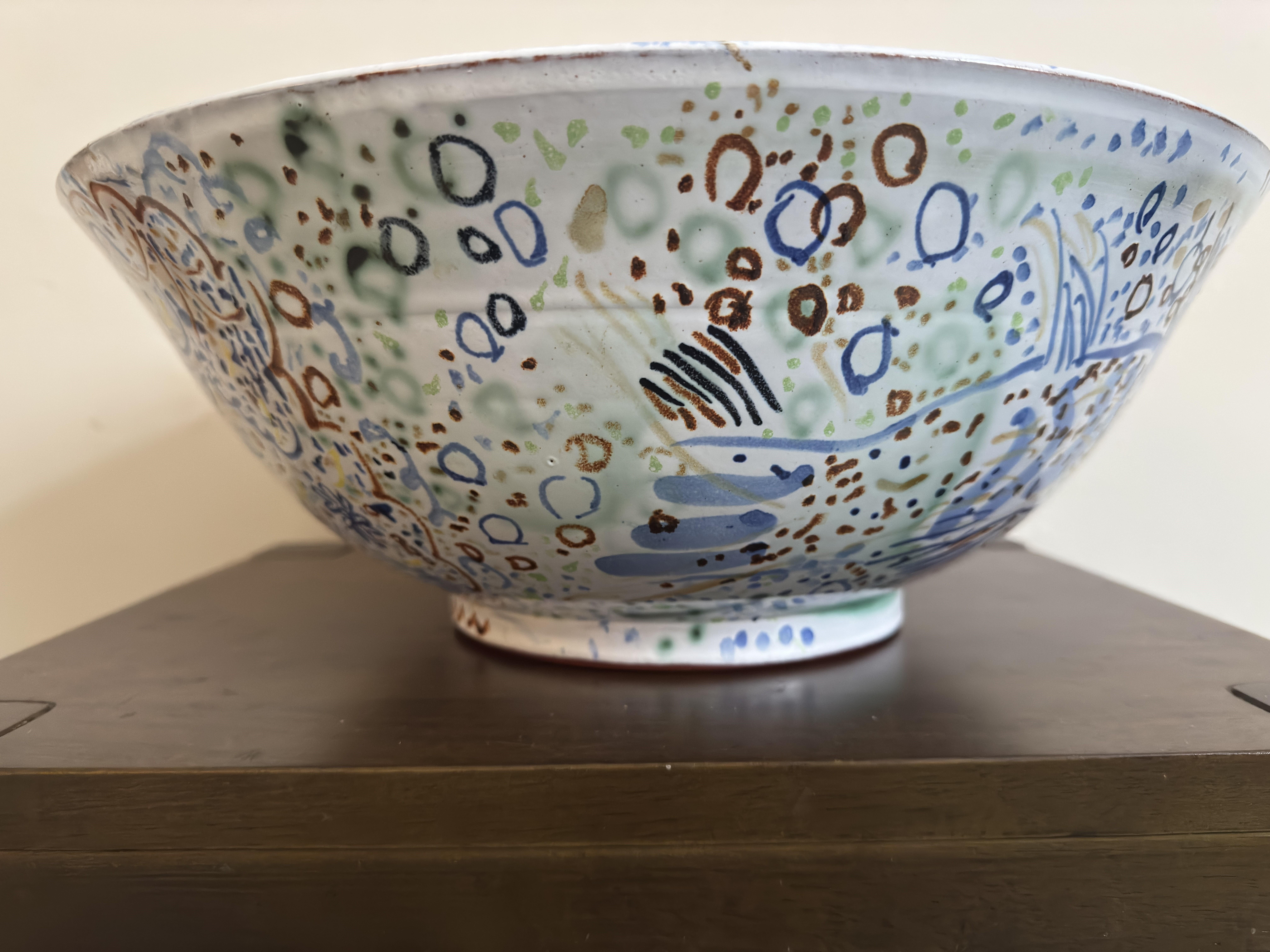 Philip Sutton Ceramic Bowl - 'Dragonfly'  circa 1990 For Sale 1
