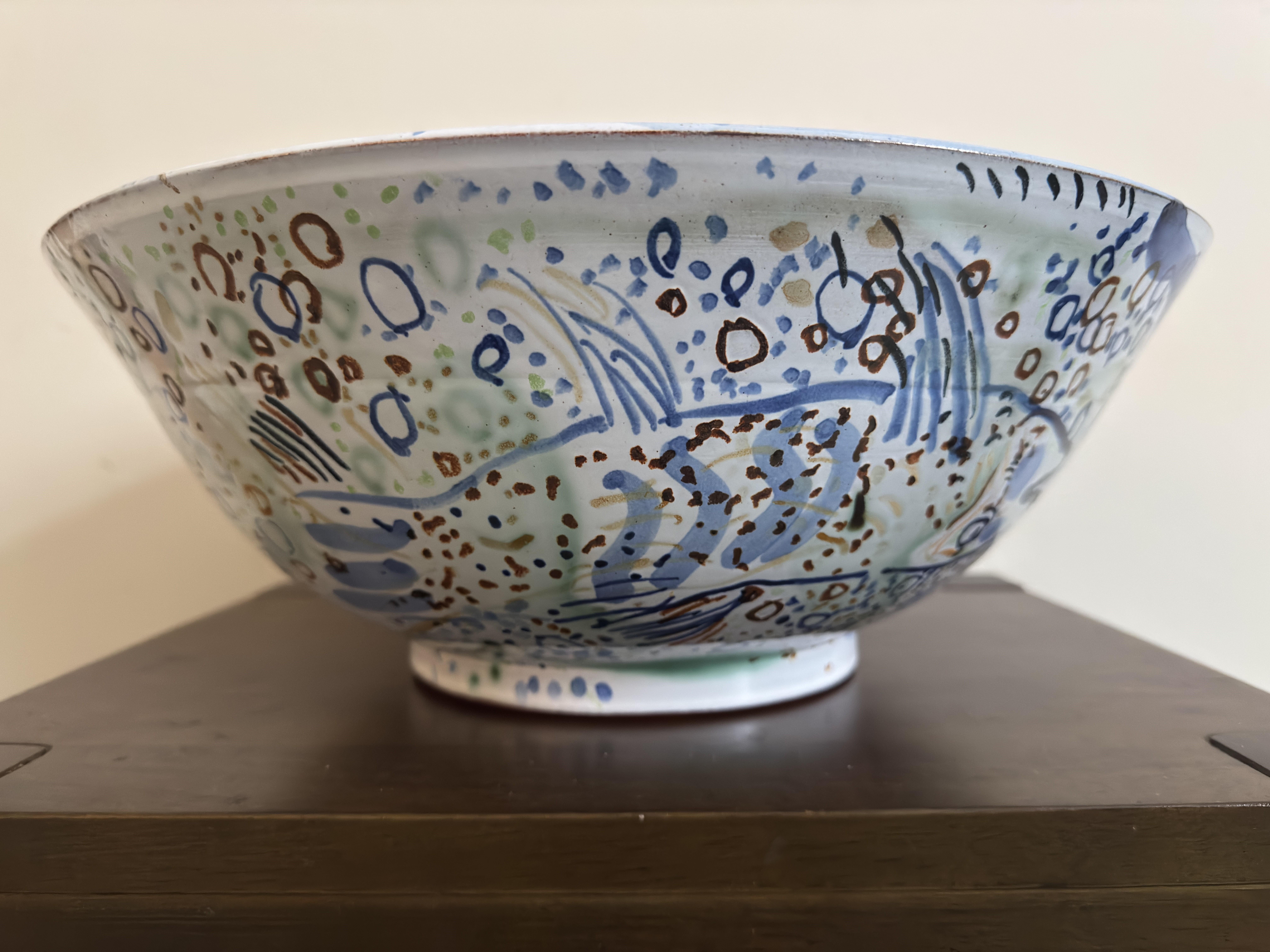 Philip Sutton Ceramic Bowl - 'Dragonfly'  circa 1990 For Sale 2