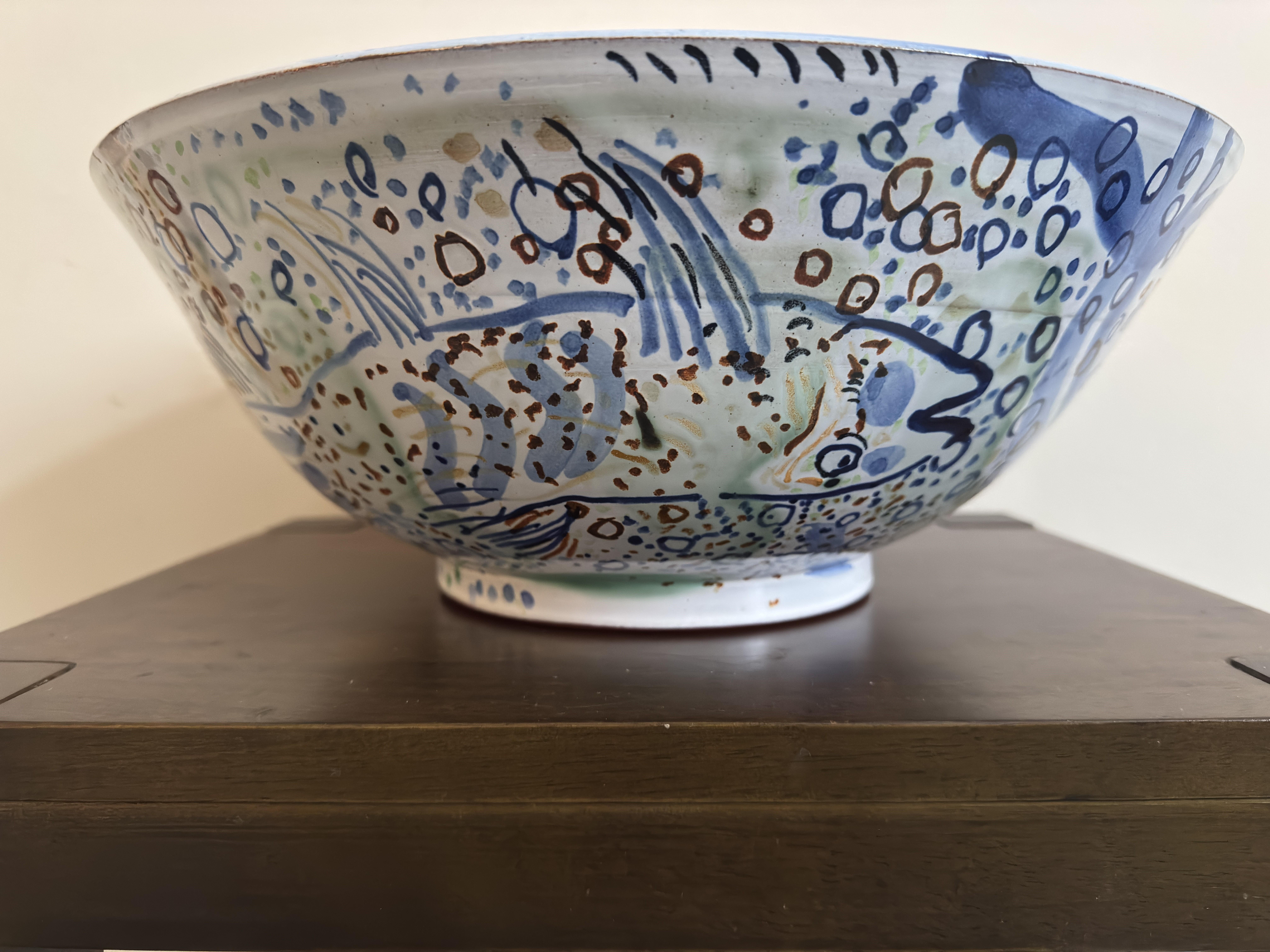 Philip Sutton Ceramic Bowl - 'Dragonfly'  circa 1990 For Sale 3