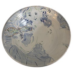 Philip Sutton Ceramic Bowl - 'Dragonfly'  circa 1990