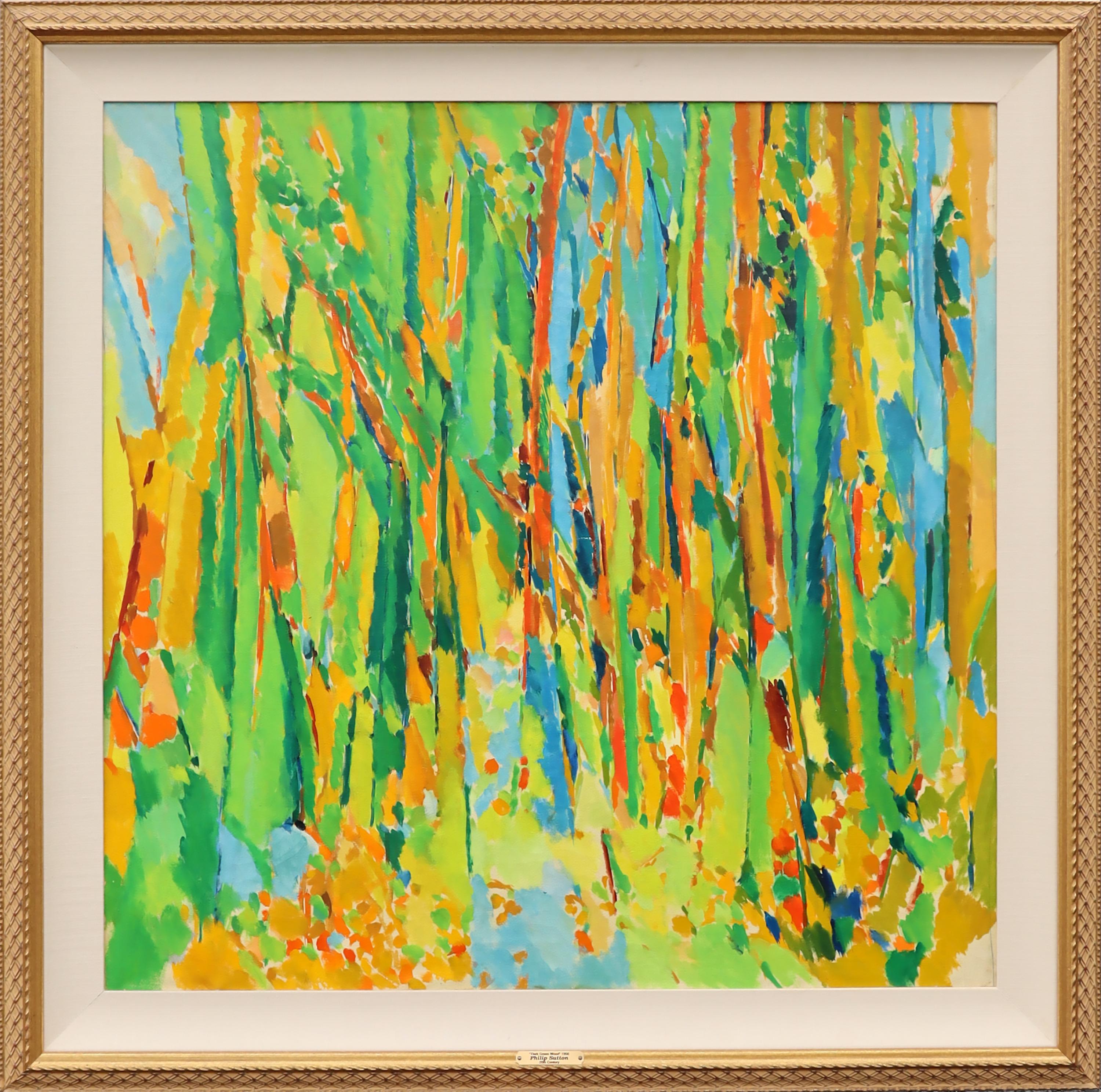 Wood Wood verde scuro - Painting di Philip Sutton