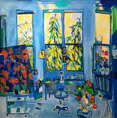 The Painting Room - Contemporary, Oil on canvas by Philip Sutton 