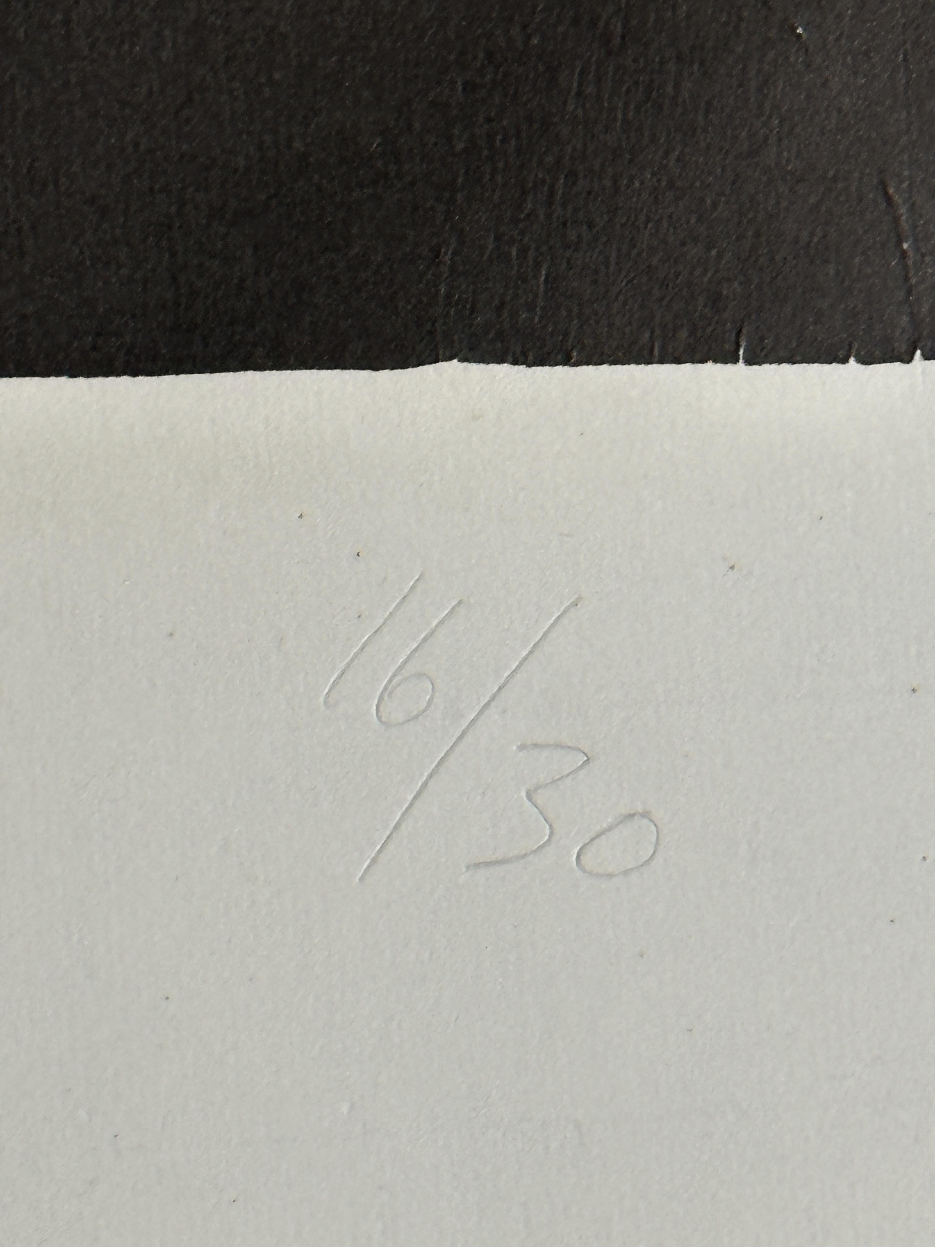 Akt mit Vögeln, 1966  Signierter großer Holzschnitt in limitierter Auflage im Angebot 1