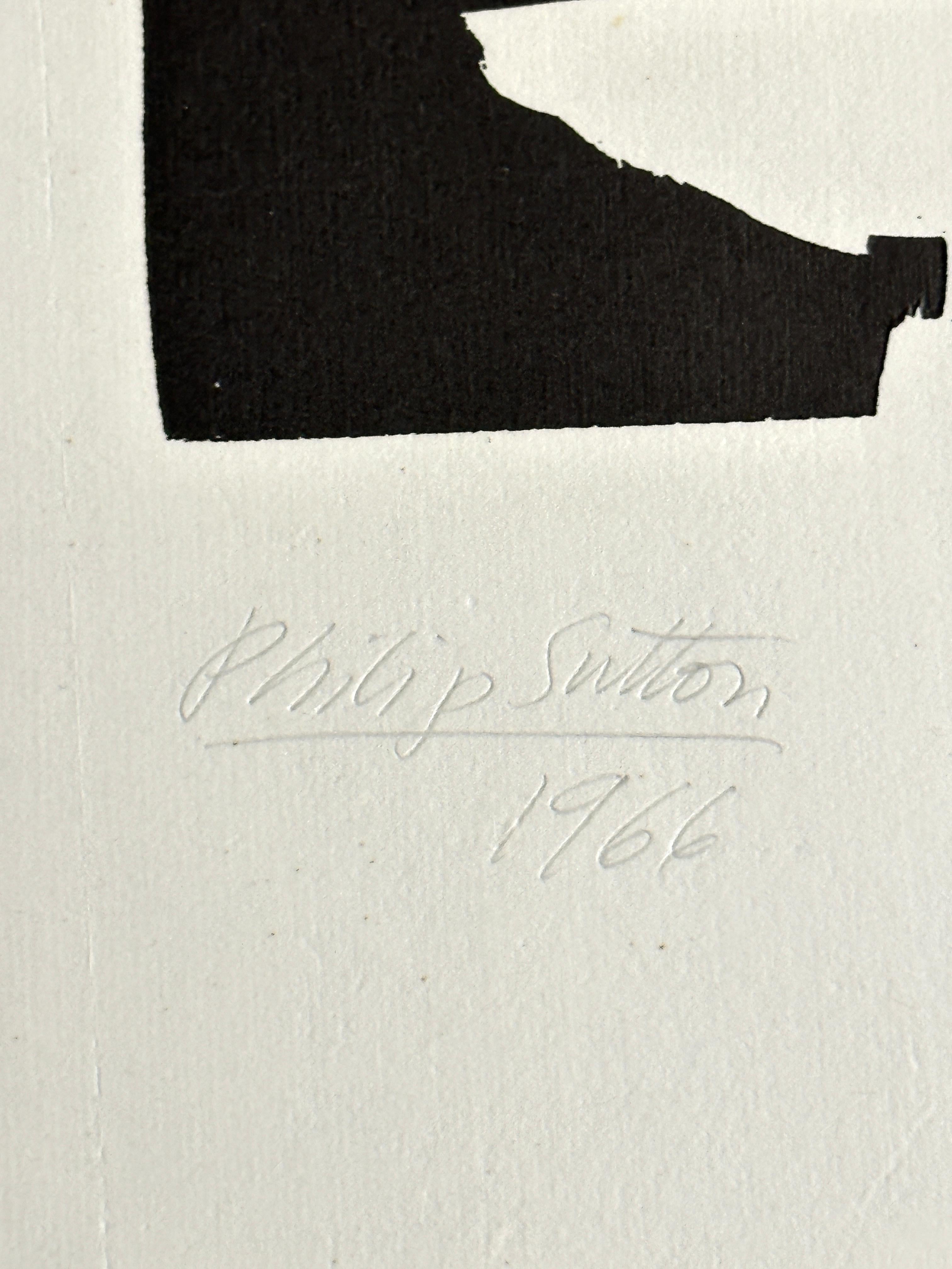 Akt mit Vögeln, 1966  Signierter großer Holzschnitt in limitierter Auflage im Angebot 2