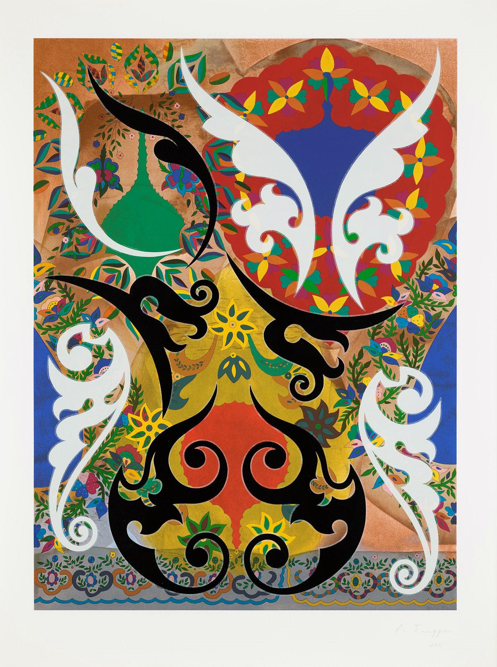 Philip Taaffe Abstract Print - Ornamental Panel IV