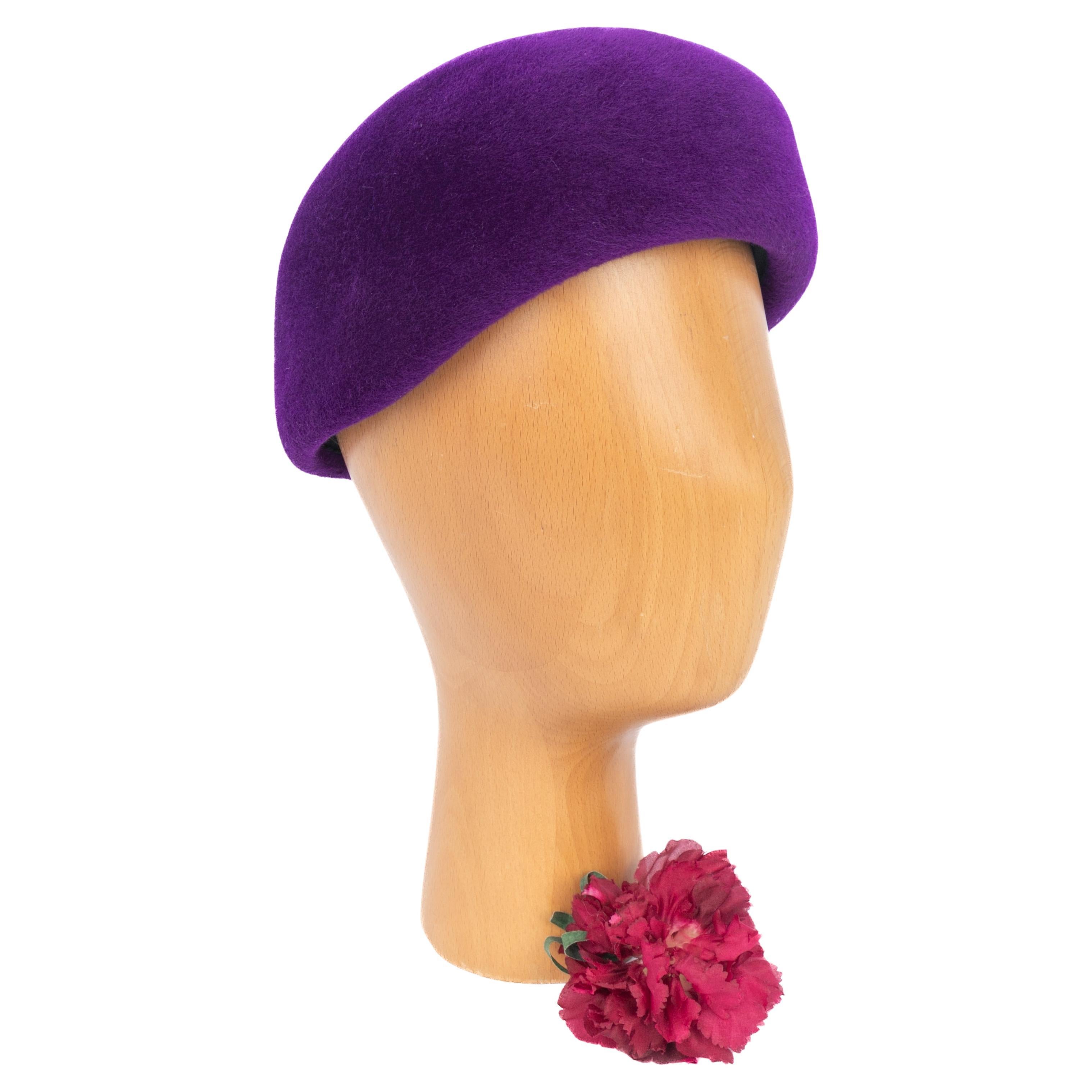 Philip Tracy velvet hat in vendita