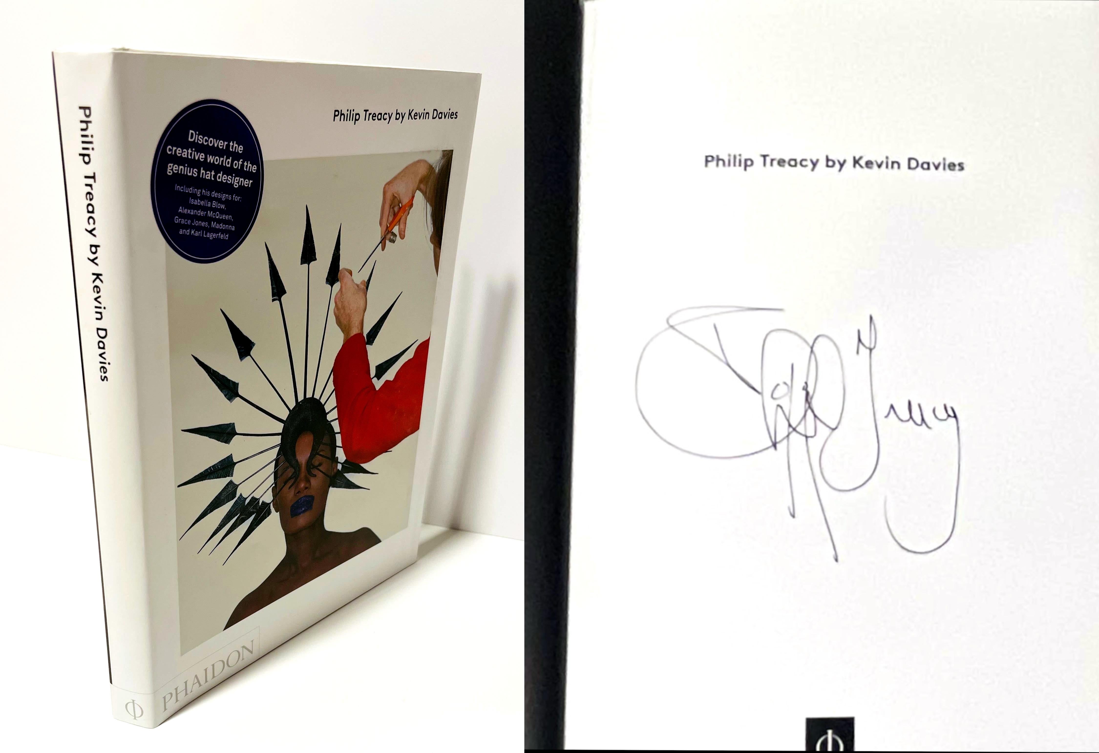 Philip Treacy hardback book (hand signed by Philip Treacy), 2013
Hardback monograph with dust jacket (hand signed by legendary milliner Philip Treacy)
hand signed by Philip Treacy on the half title page
11 × 8 1/2 × 1 inches
Hand signed by Philip