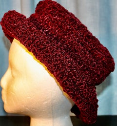 Philip Treacy Cranberry Rushed Velvet Hat