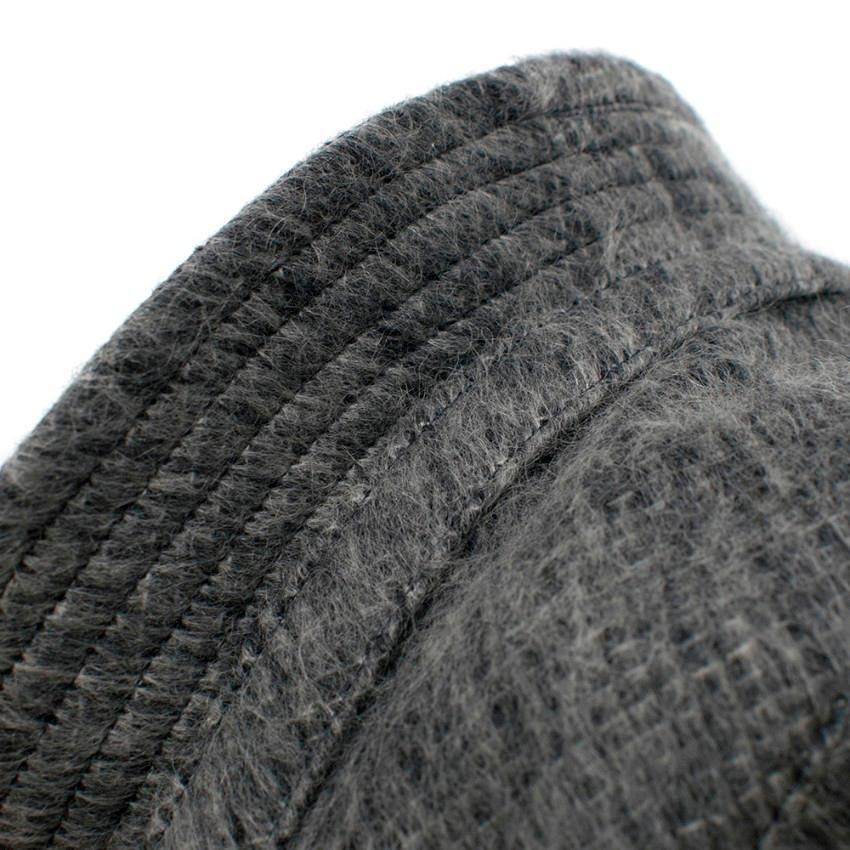 Philip Treacy Grey Wool Blend Bucket Hat  For Sale 2