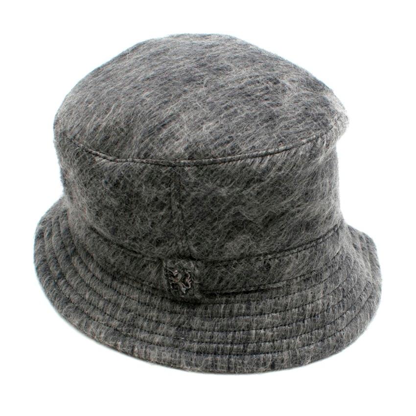 Philip Treacy Grey Wool Blend Bucket Hat  For Sale 4