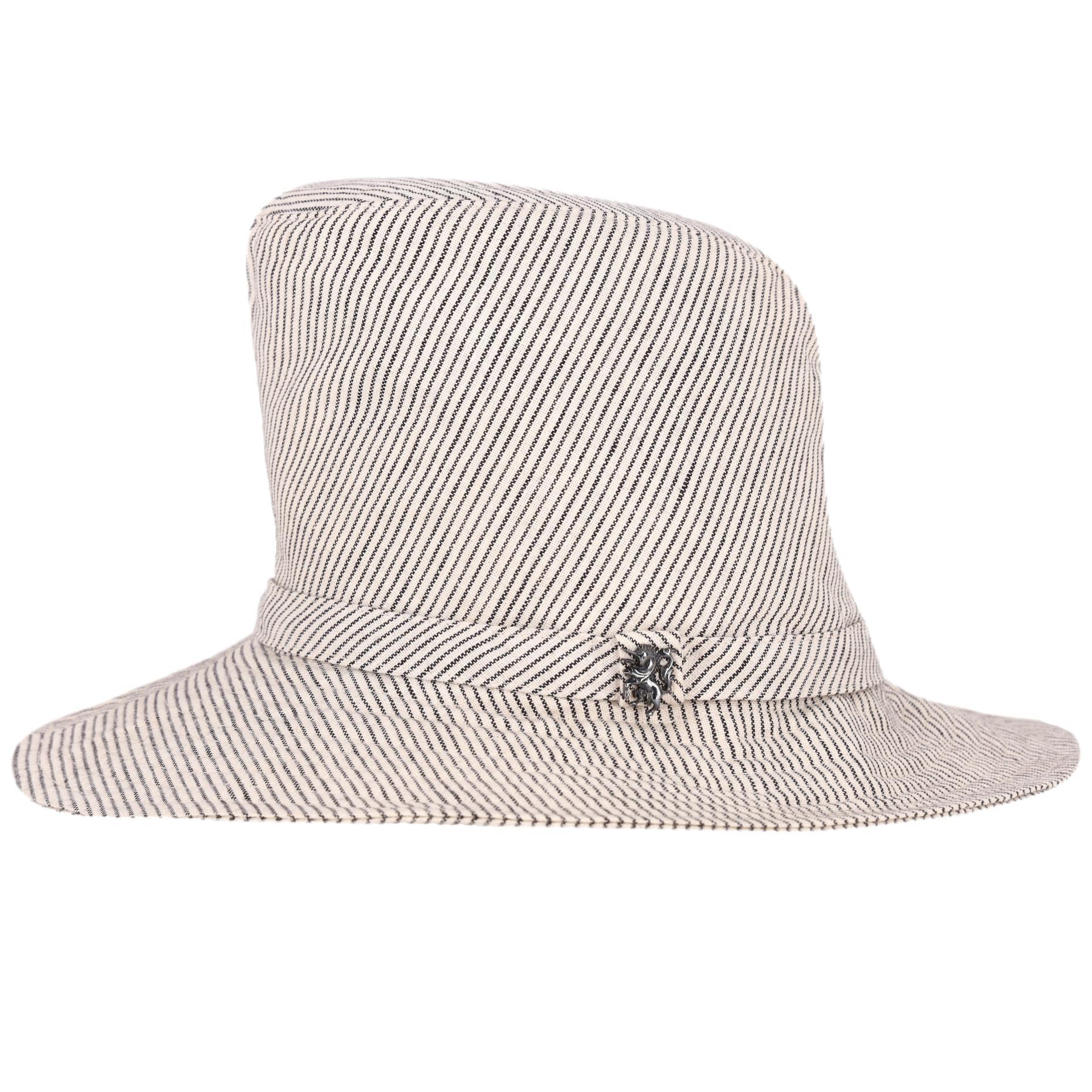 Sombrero de lino Philip Treacy Gris en venta