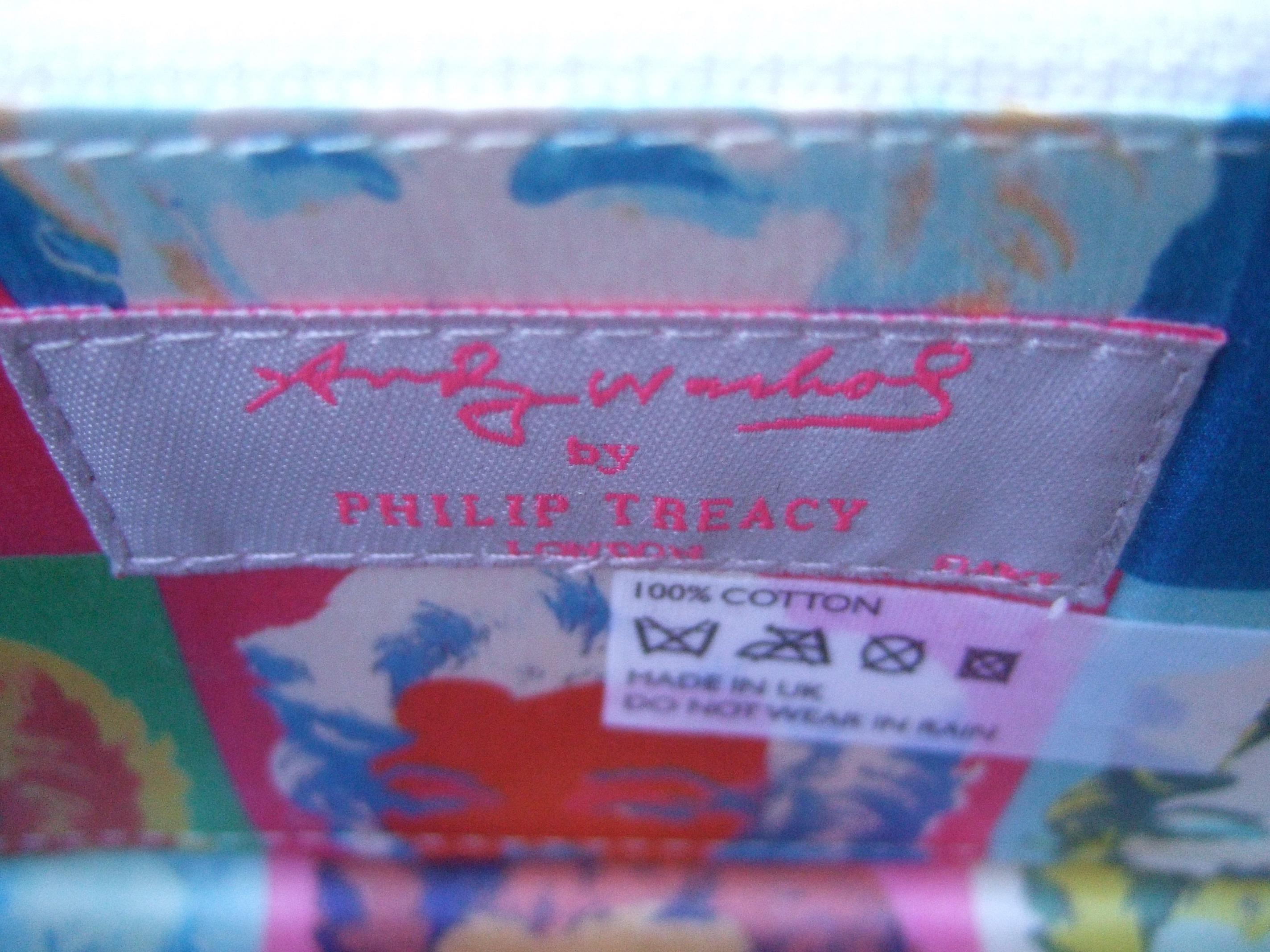 Philip Treacy London Graphic Cotton Cloth Print Clutch for Andy Warhol c 21st C 5