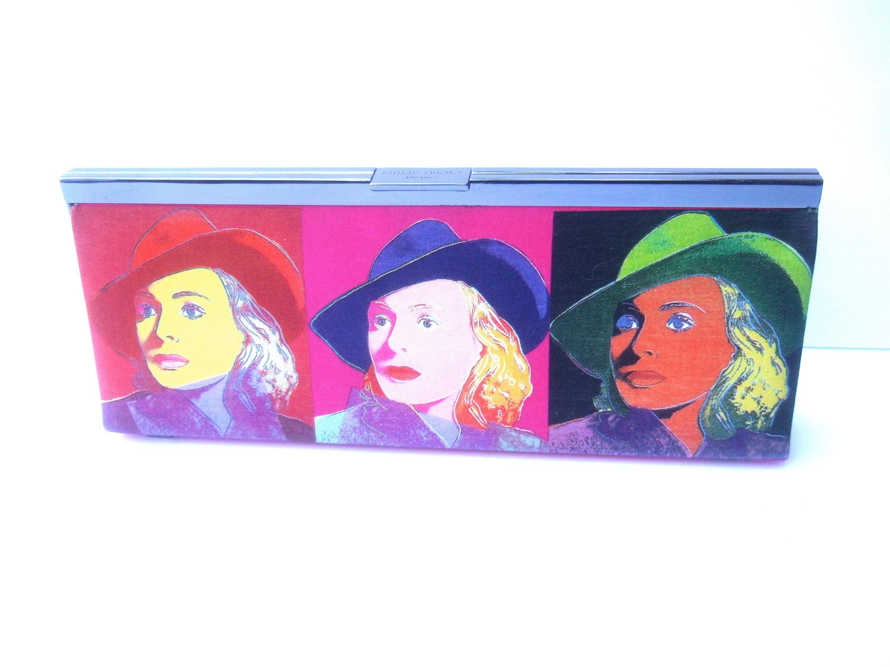 De las mujeres Philip Treacy London Embrague con estampado gráfico de tela de algodón para Andy Warhol c 21a C