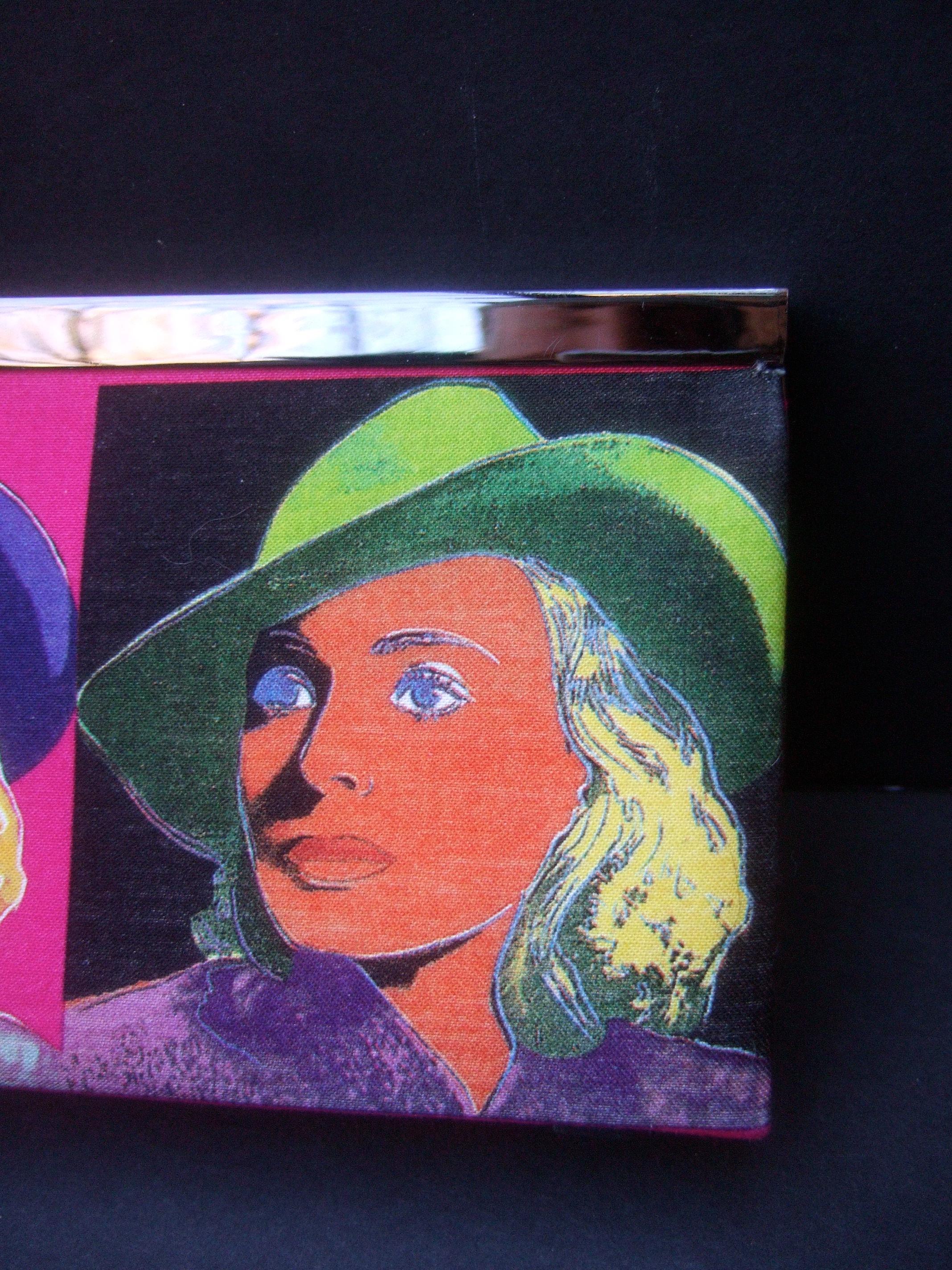 Philip Treacy London Graphic Cotton Cloth Print Clutch for Andy Warhol c 21st C 2