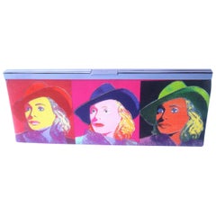 Philip Treacy London Grafik Baumwolltuch Druck Clutch für Andy Warhol c 21st C