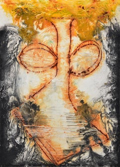 Cuadro abstracto grande de Philip Tsiaras, 54 "H