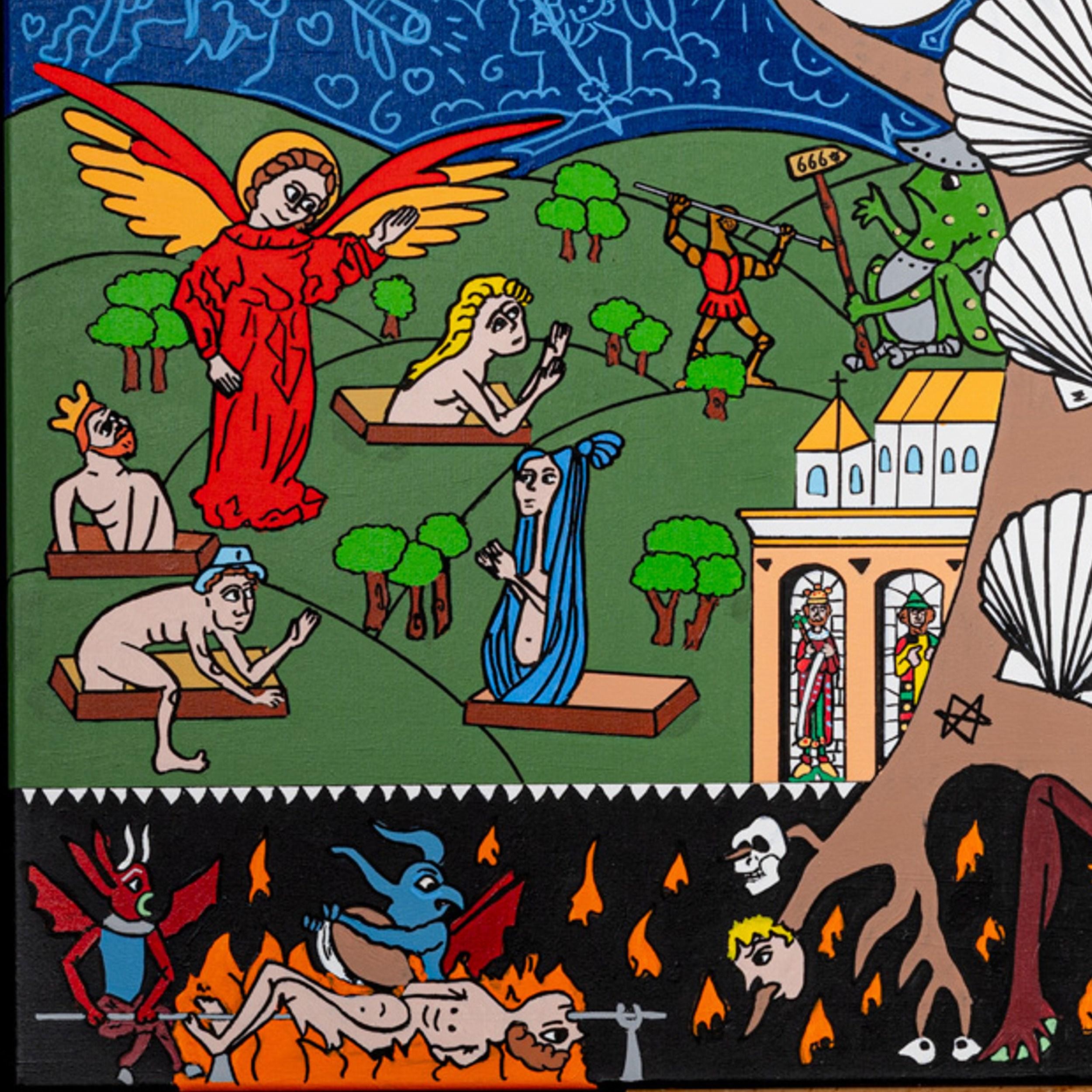 Zwischen Himmel und Hölle (Der Garten der irdischen Lüste, Hieronymus Bosch) im Angebot 2