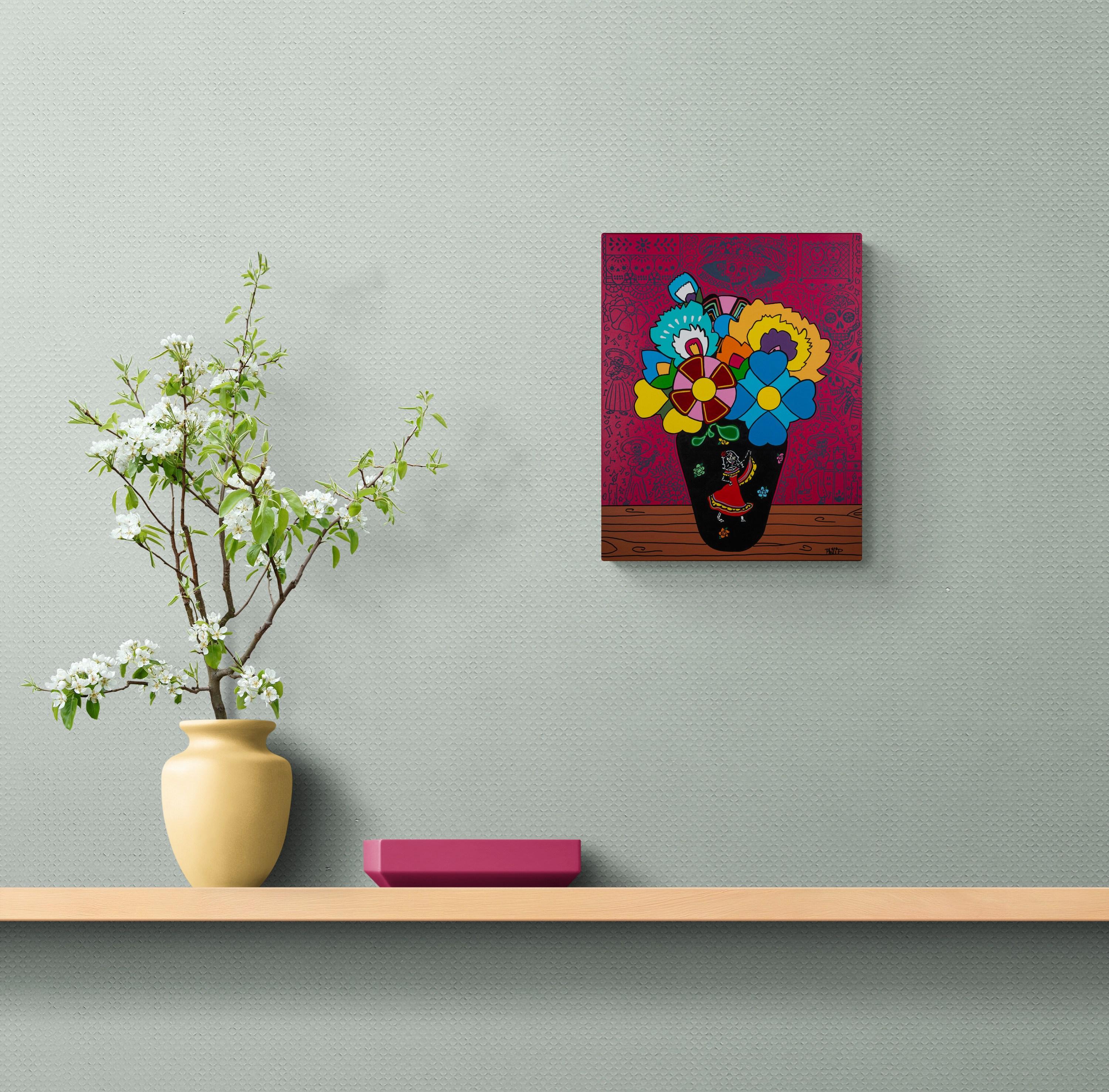 Dia dos Mortos - Painting Contemporaneo di Philip Verhoeven