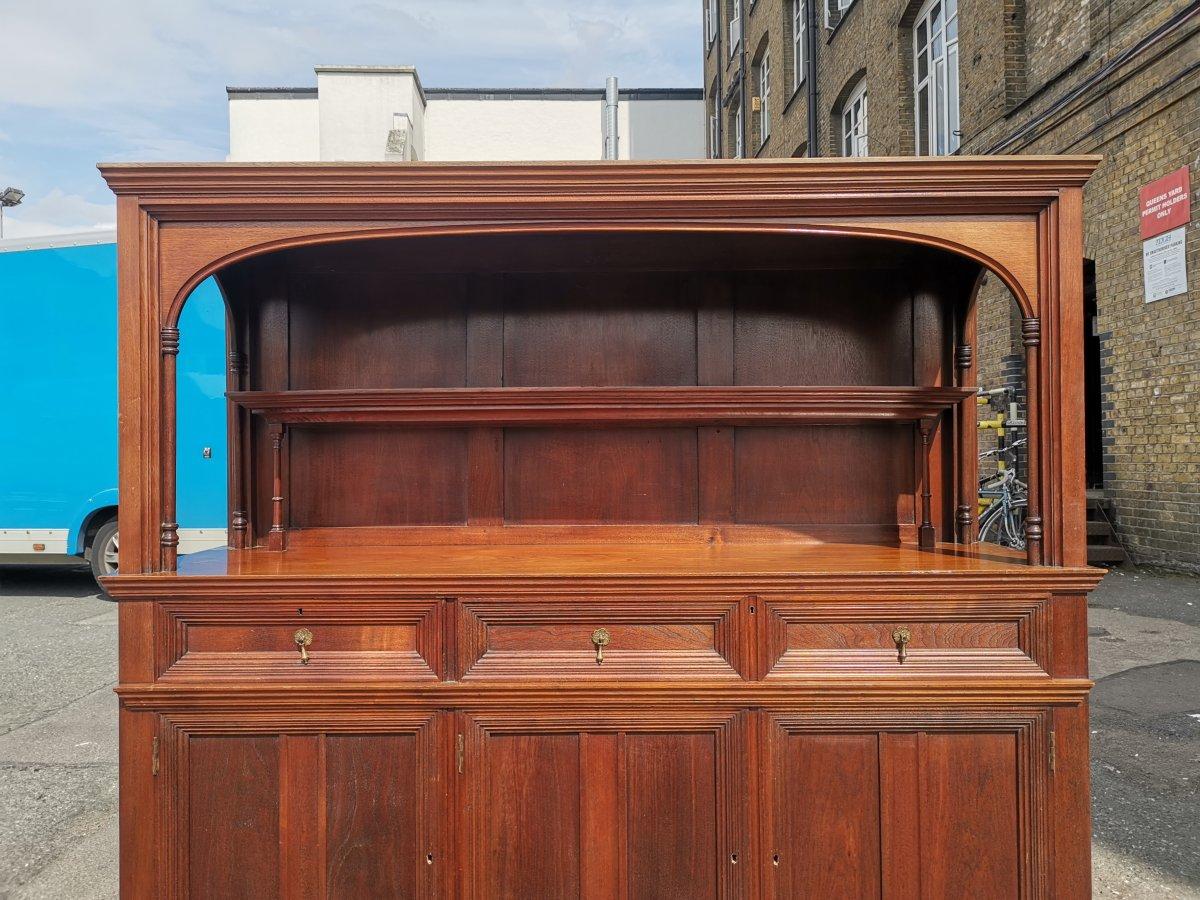 Late 19th Century Philip Webb for Morris & Co. A Rare Arts & Crafts Walnut Sideboard Dresser. For Sale