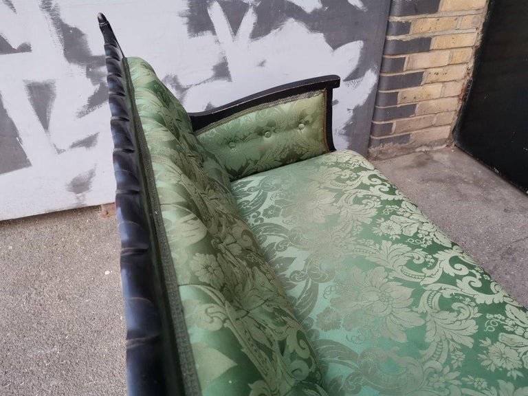 Philip Webb for Morris & Co. Arts & Crafts Aesthetic Movement Ebonised Settee For Sale 2