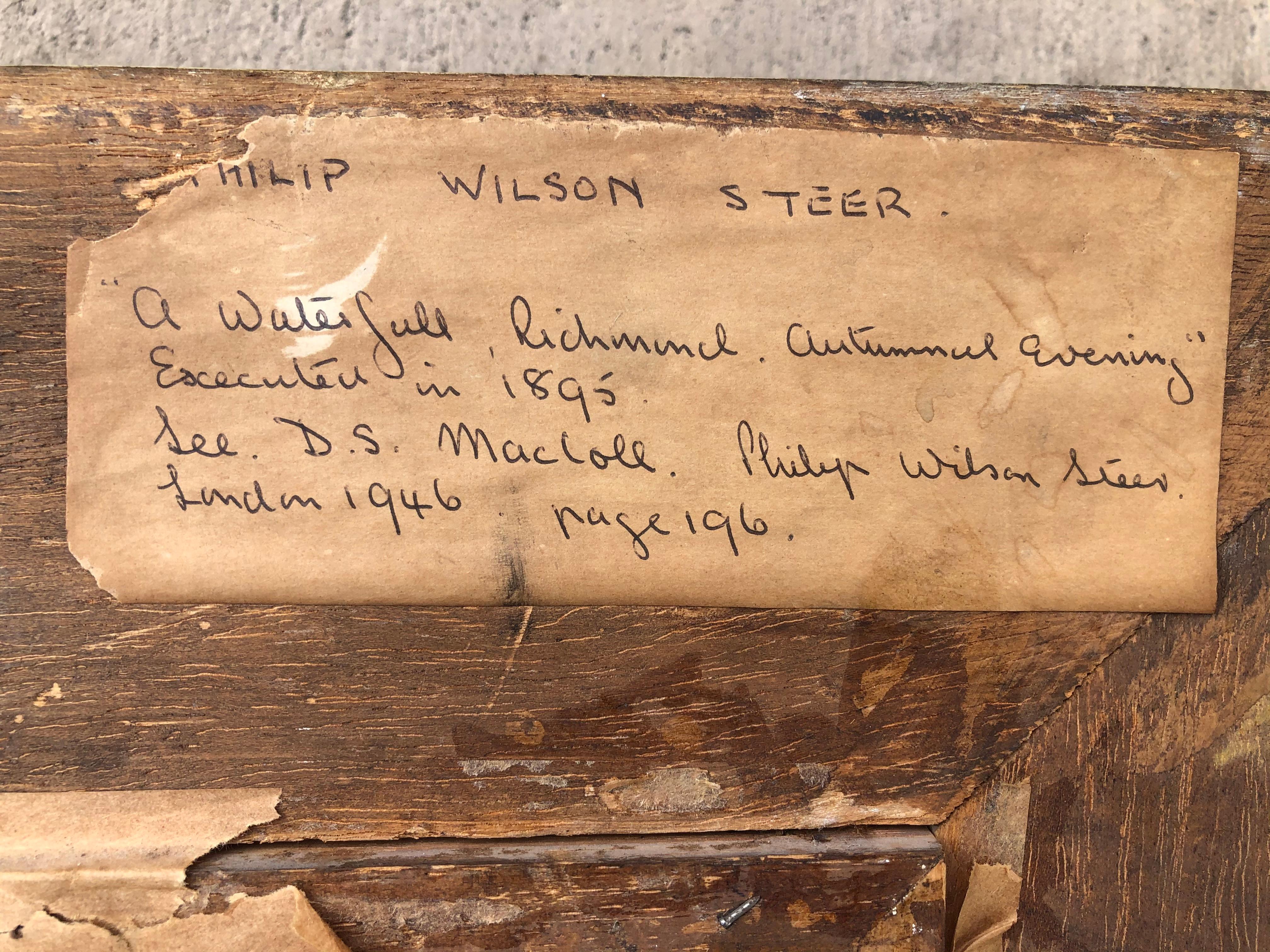 Philip Wilson Steer „Ein Wasserfall Richmond, Herbstabend“ von Philip Wilson im Angebot 2