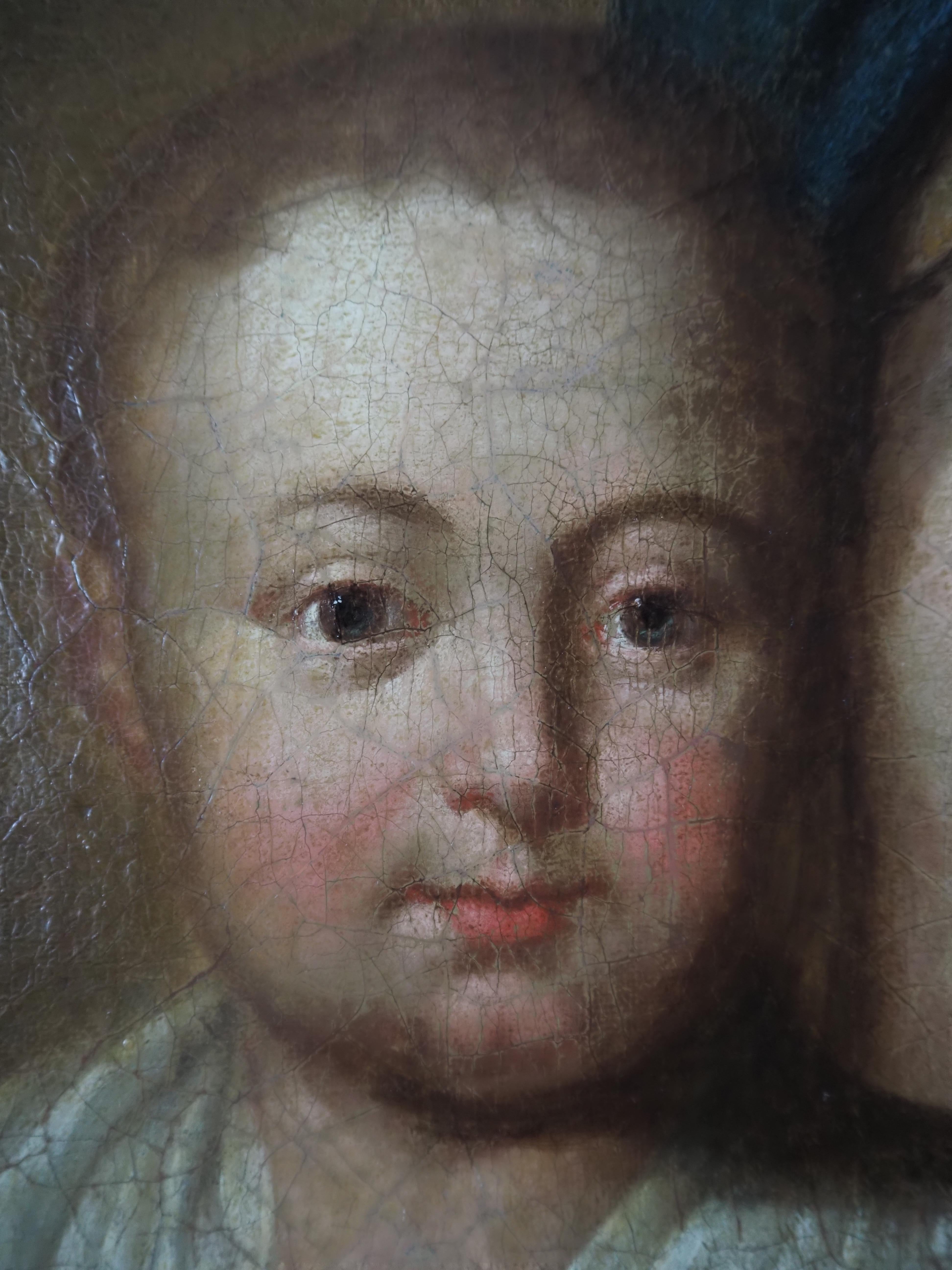 Follower of Philippe de CHAMPAIGNE (1602-1674), Madonna with Child, oil /canvas For Sale 6