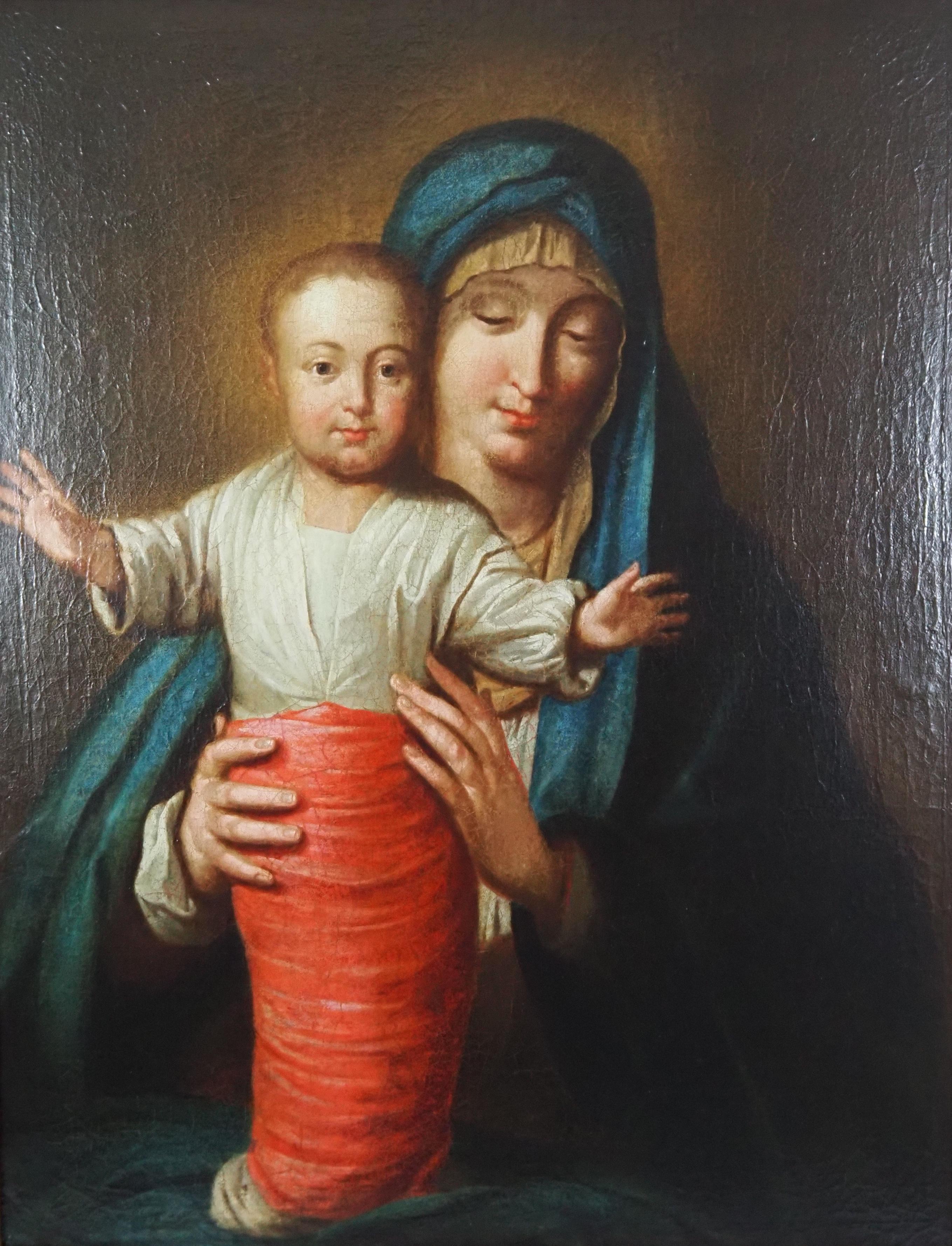 Philippe de CHAMPAIGNE (1602-1674), follower of (possibly a pupil)
Madonna with child
Oil on canvas
Dimensions: 70x55 cm (with frame: 88x72 cm).

In good condition, relined, professionally cleaned and some retouching

Last image, original by