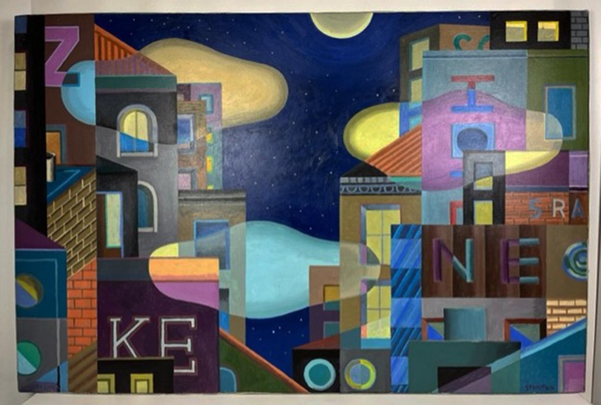 Escena Urbana - Óleo sobre tela - Jahr: 1998. – Painting von Philipe Stanton