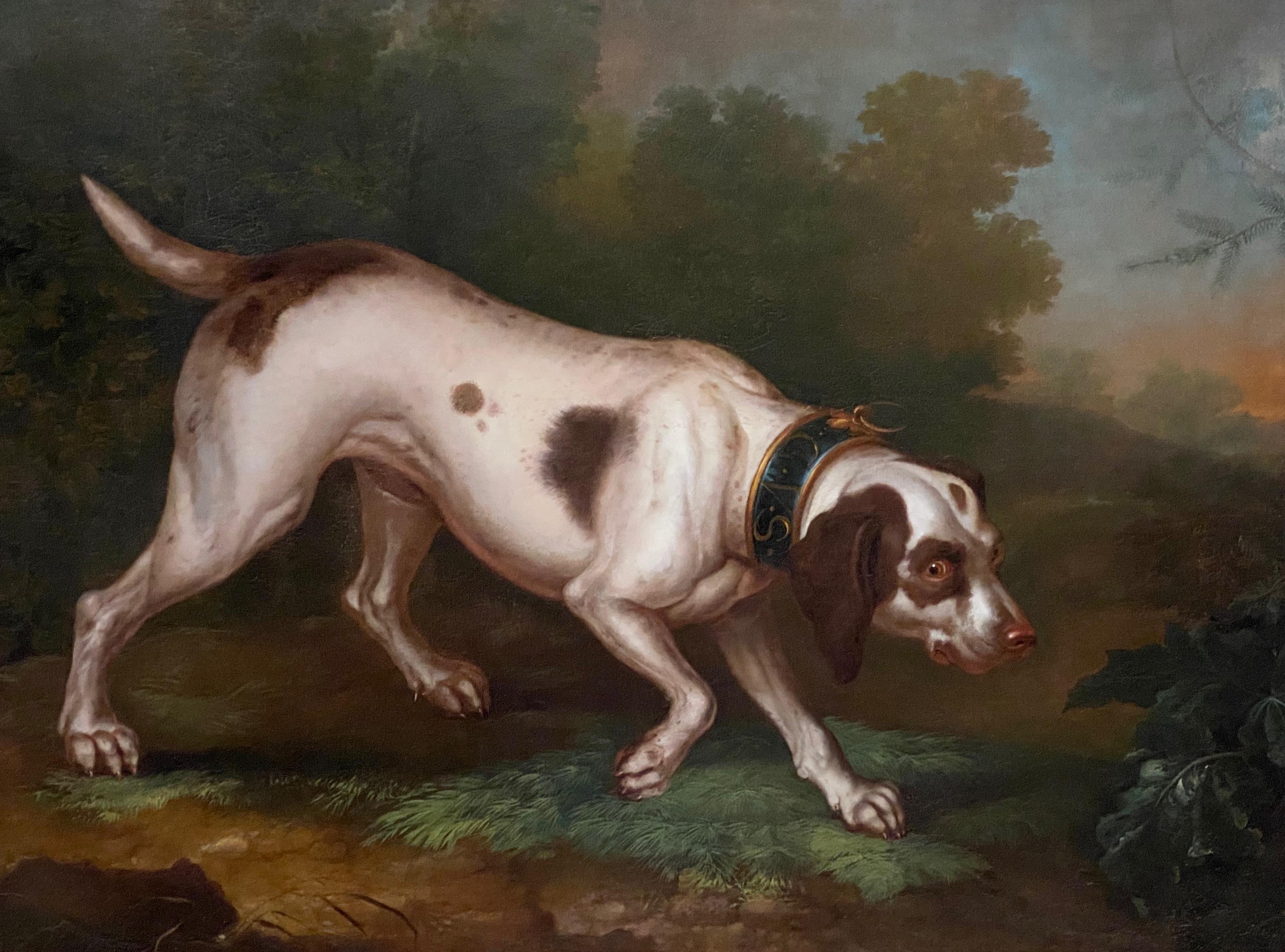 A Hunting Hound in a Landscape - By Philipp Ferdinand De Hamilton - Painting by Philipp Ferdinand de Hamilton