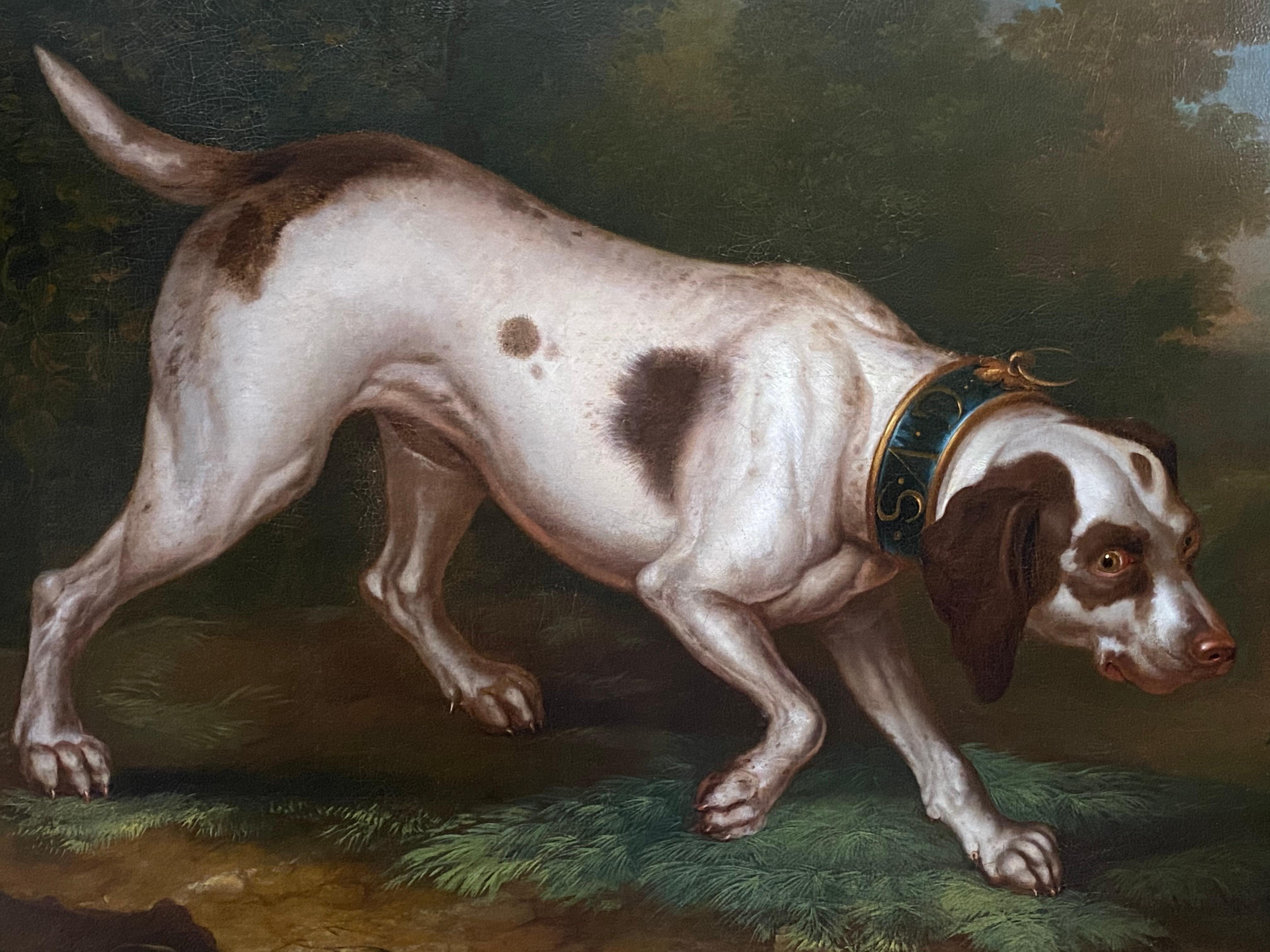 Philipp Ferdinand de Hamilton Animal Painting - A Hunting Hound in a Landscape - By Philipp Ferdinand De Hamilton