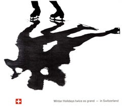 Philipp Giegel - Vacanze invernali in Svizzera, 1966 Poster di viaggio originale