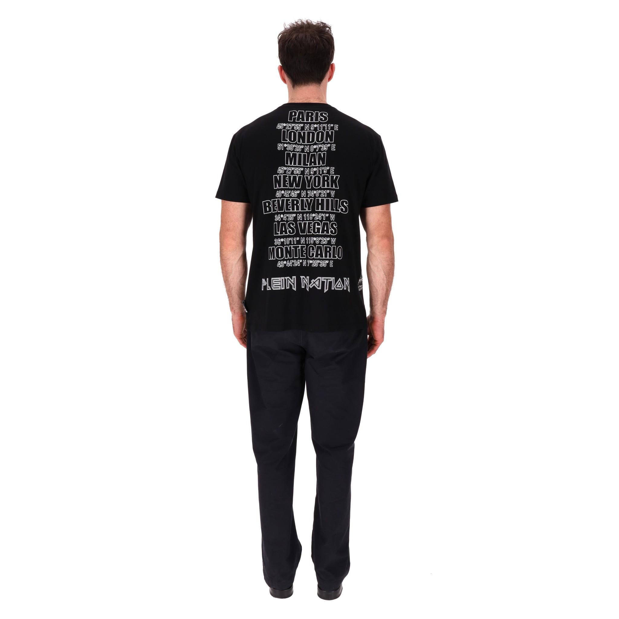Philipp Gotta T-Shirt aus Baumwolle mit Kristallverzierung und Schlangenkristallverzierung im Zustand „Hervorragend“ im Angebot in London, GB