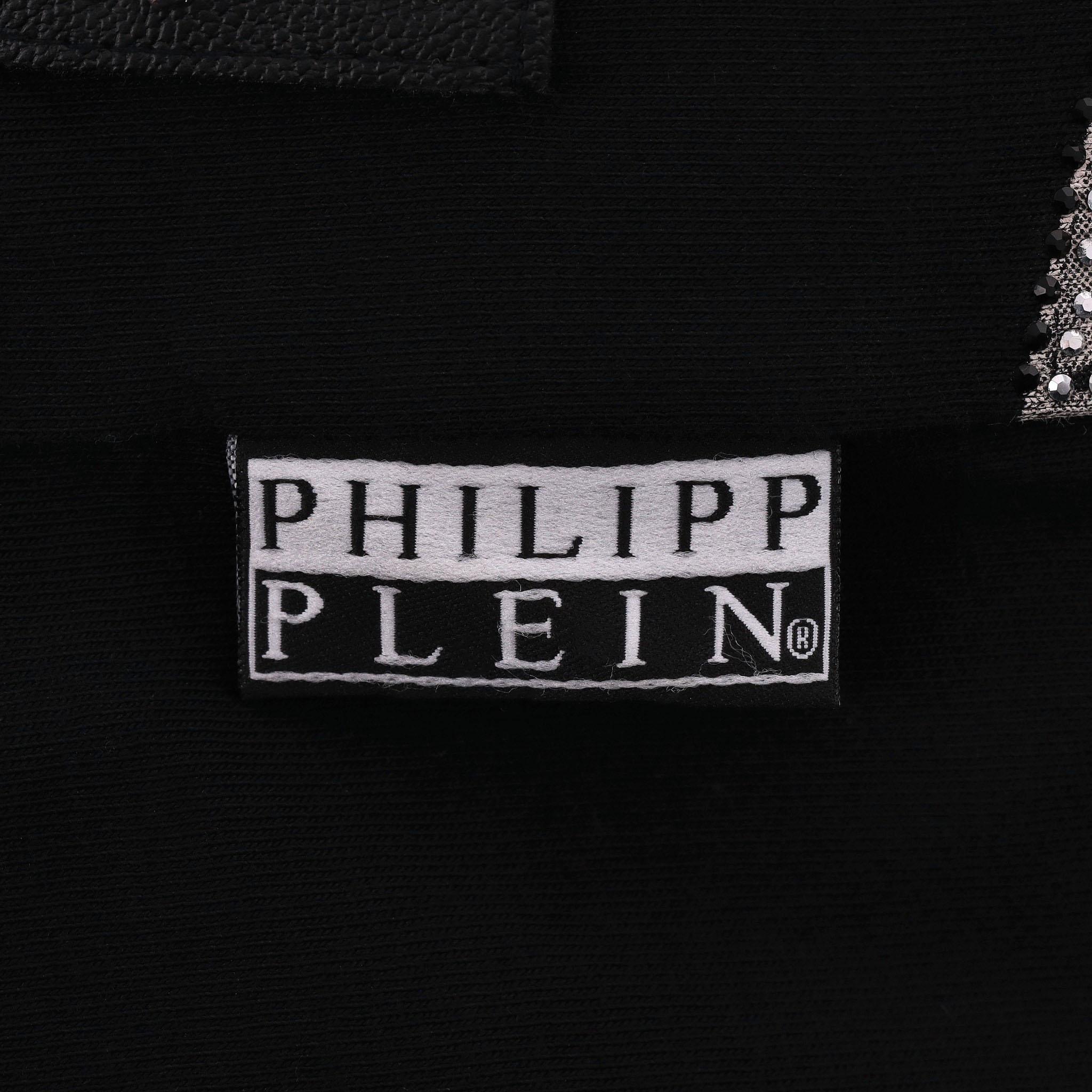 Philipp Gotta T-Shirt aus Baumwolle mit Kristallverzierung und Schlangenkristallverzierung im Angebot 2