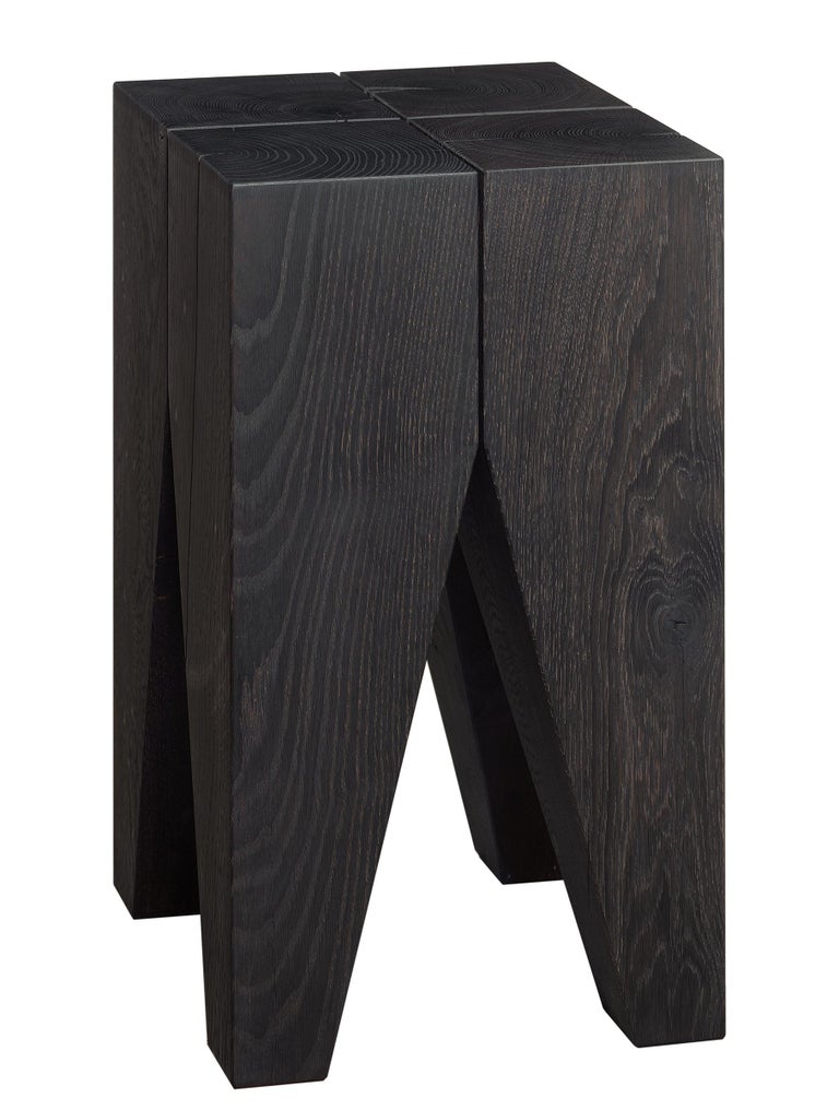 Philipp Mainzer Backenzahn Black Oak Side Table for e15. Germany, current production.

e15 celebrates 25 years of BACKENZAHN™ by Philipp Mainzer with a new edition in tannin black finish. Introduced as part of the e15 SELECTED collection, the